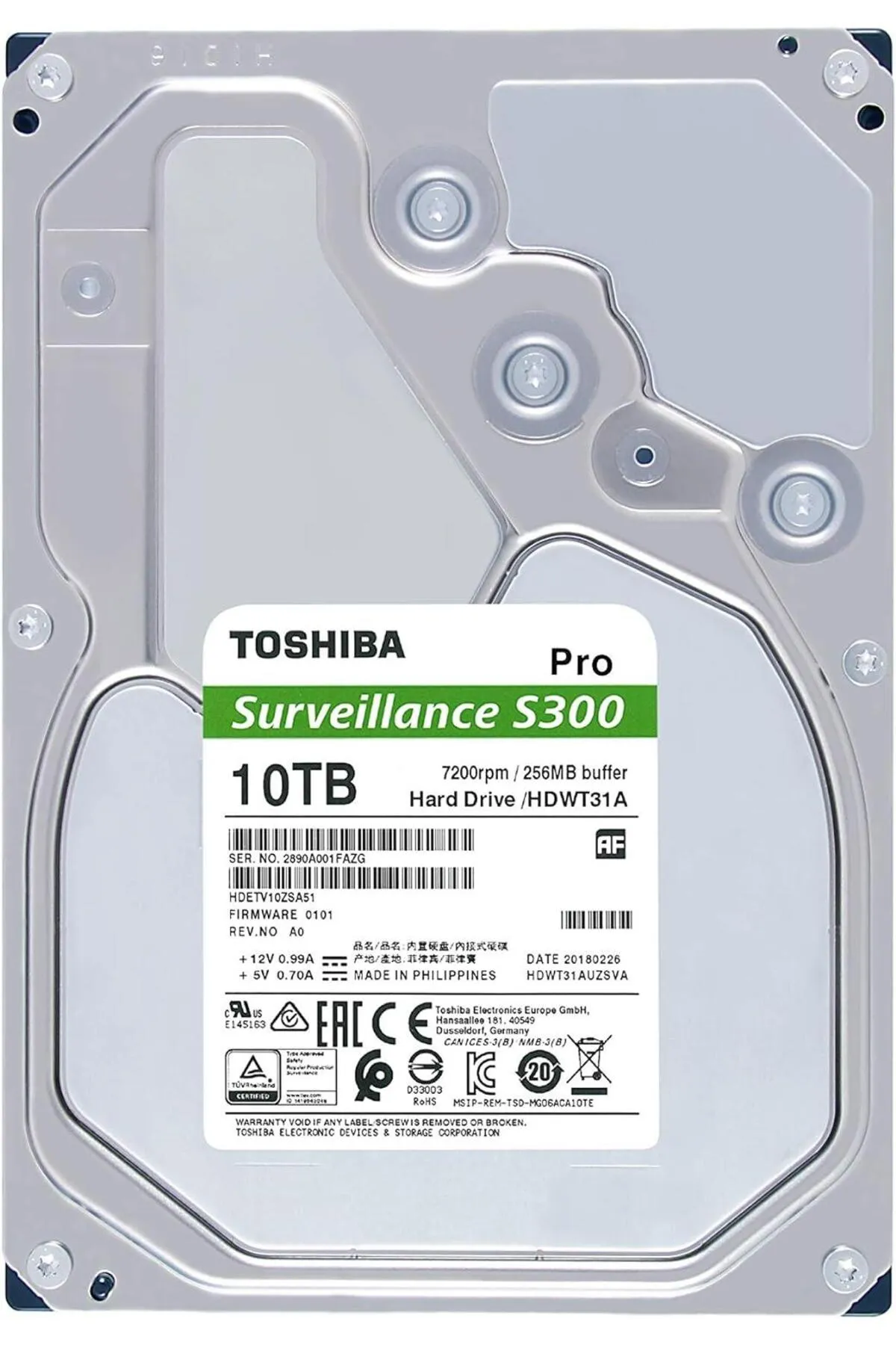 Toshiba 3.5" 10Tb 7200 Rpm 256 Mb Sata6 Hdd