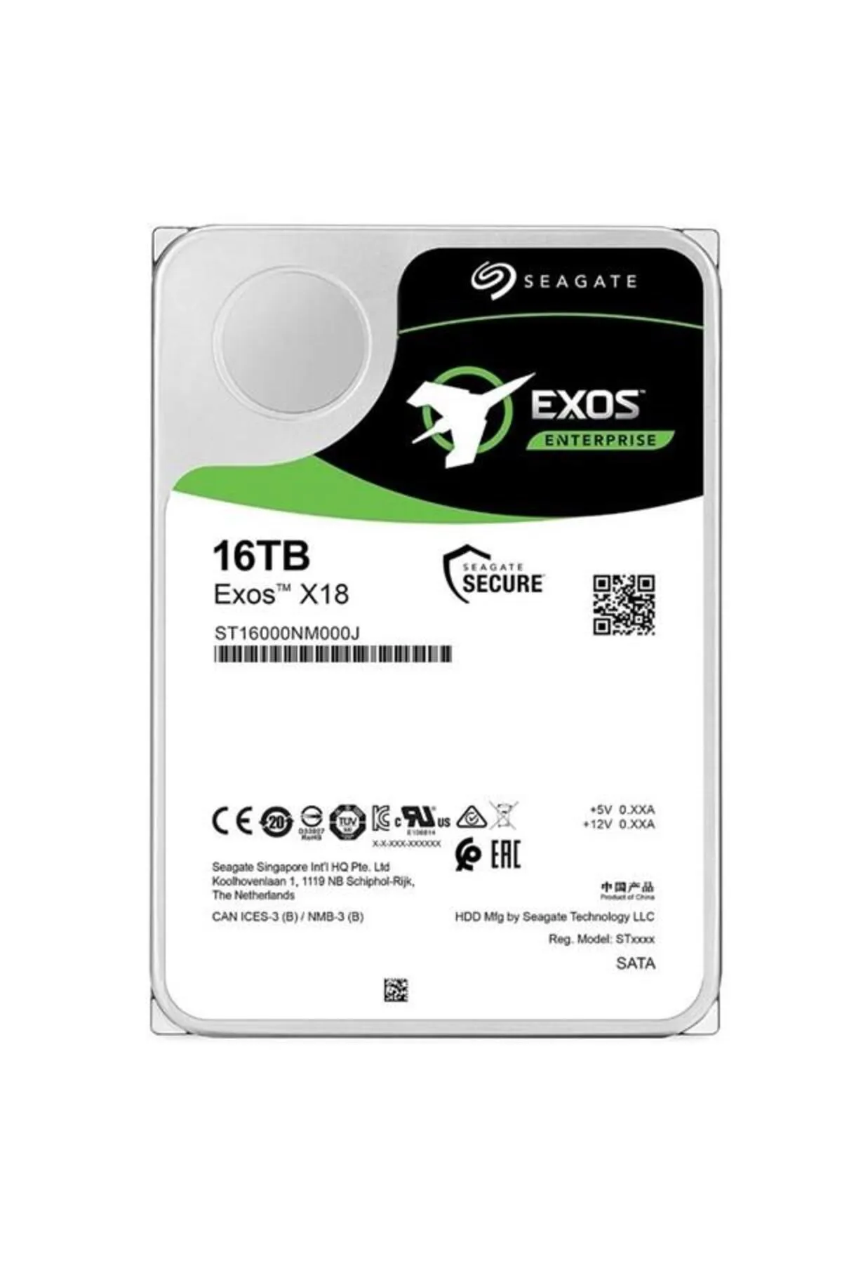 Seagate 3.5" 16tb Exos St16000nm000j 7200 Rpm 256mb Sata-3 Nas Ve Güvenlik Diski