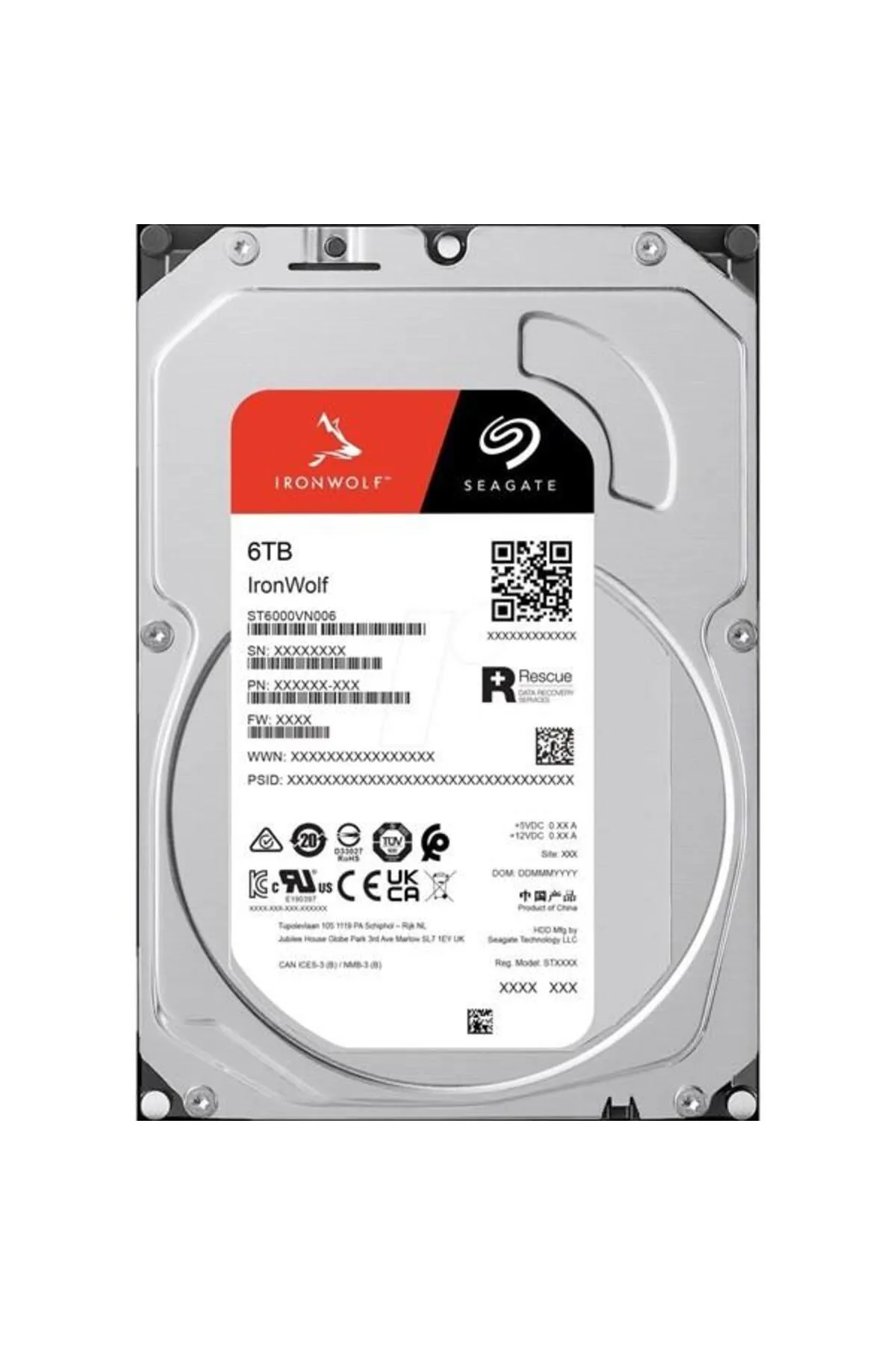 Seagate 3.5" 6tb Ironwolf St6000vn006 5900 Rpm 256mb Sata-3 Nas Diski