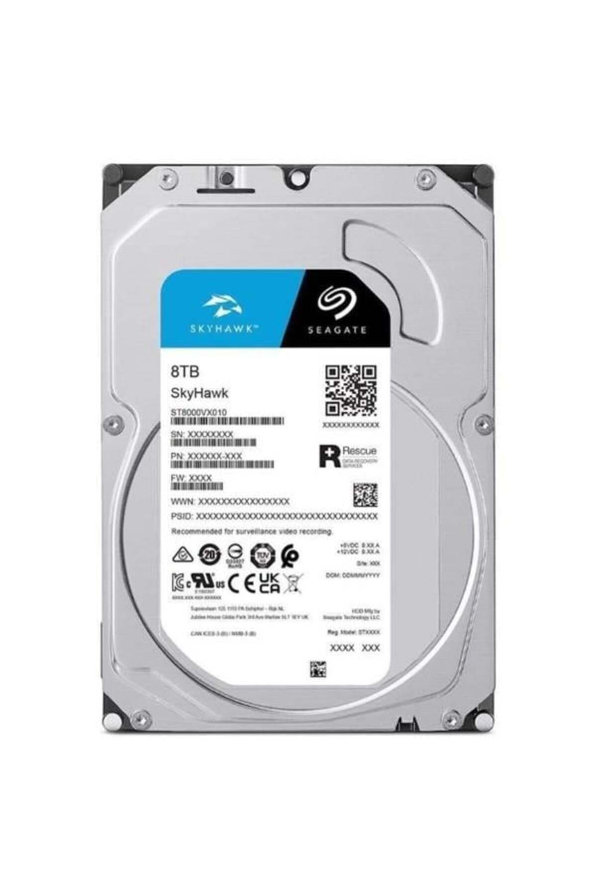 Seagate 3.5" 8tb Skyhawk St8000vx009 5400 Rpm 256mb Sata-3 Güvenlik Diski