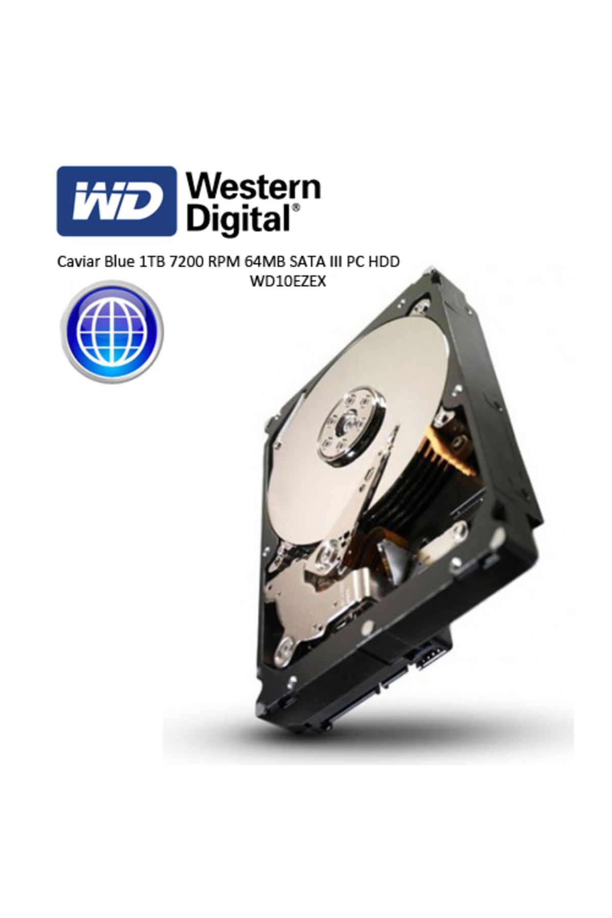 WD 3.5 Blue 1TB 7200 RPM 64MB SATA3 PC HDD WD10EZEX