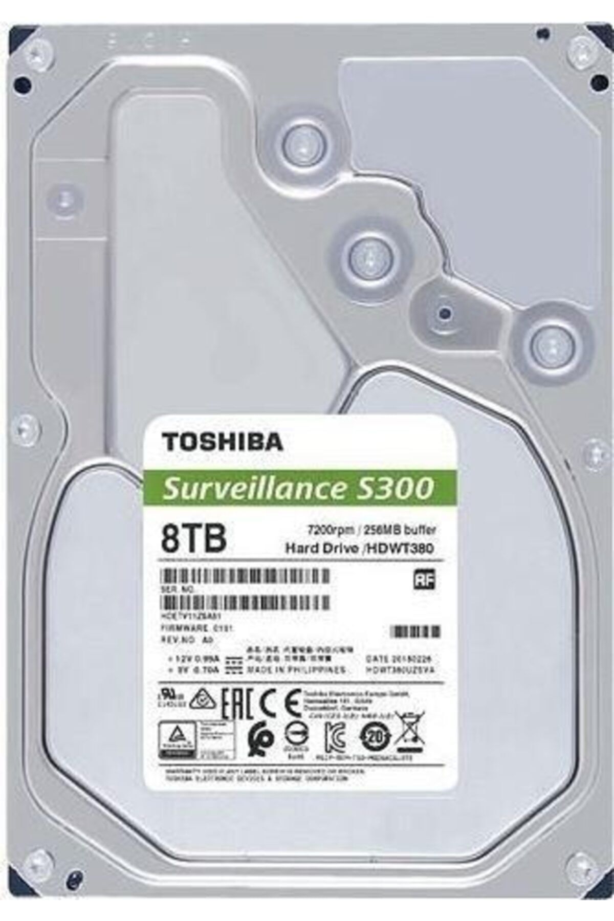 Toshiba 3,5 S300 Pro 8tb 256mb Hdwt380uzsva