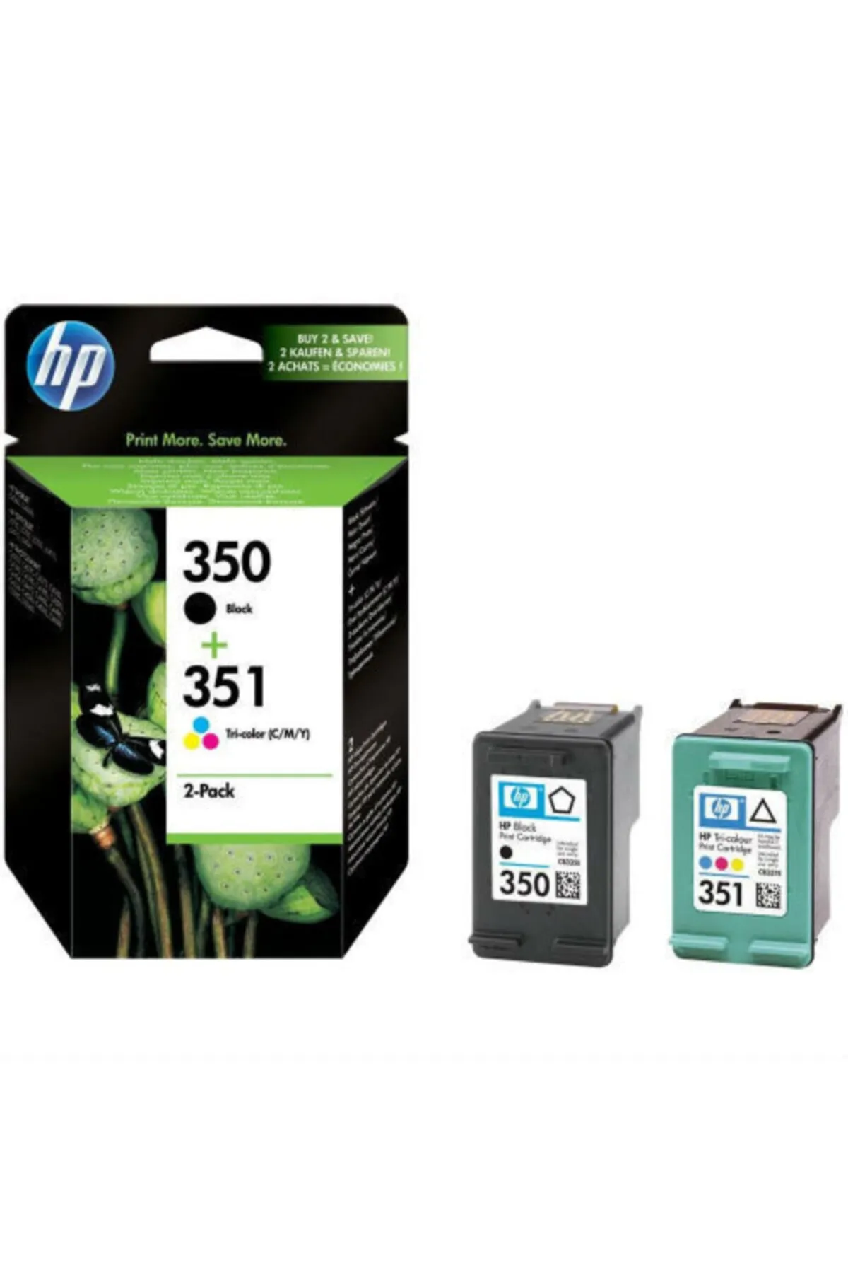 HP 350 - 351 Sd412ee Siyah Ve Renkli Ikili Paket Orjinal Kartuş