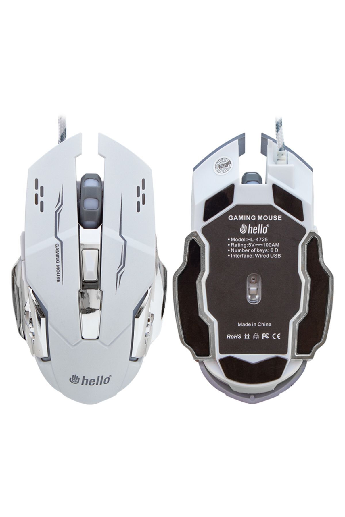 harry 3600 Dpı 6 Tuş Fonksiyonlu,led Işıklı,optik Kablolu Oyuncu Mouse-gaming Mouse TYC00784122164