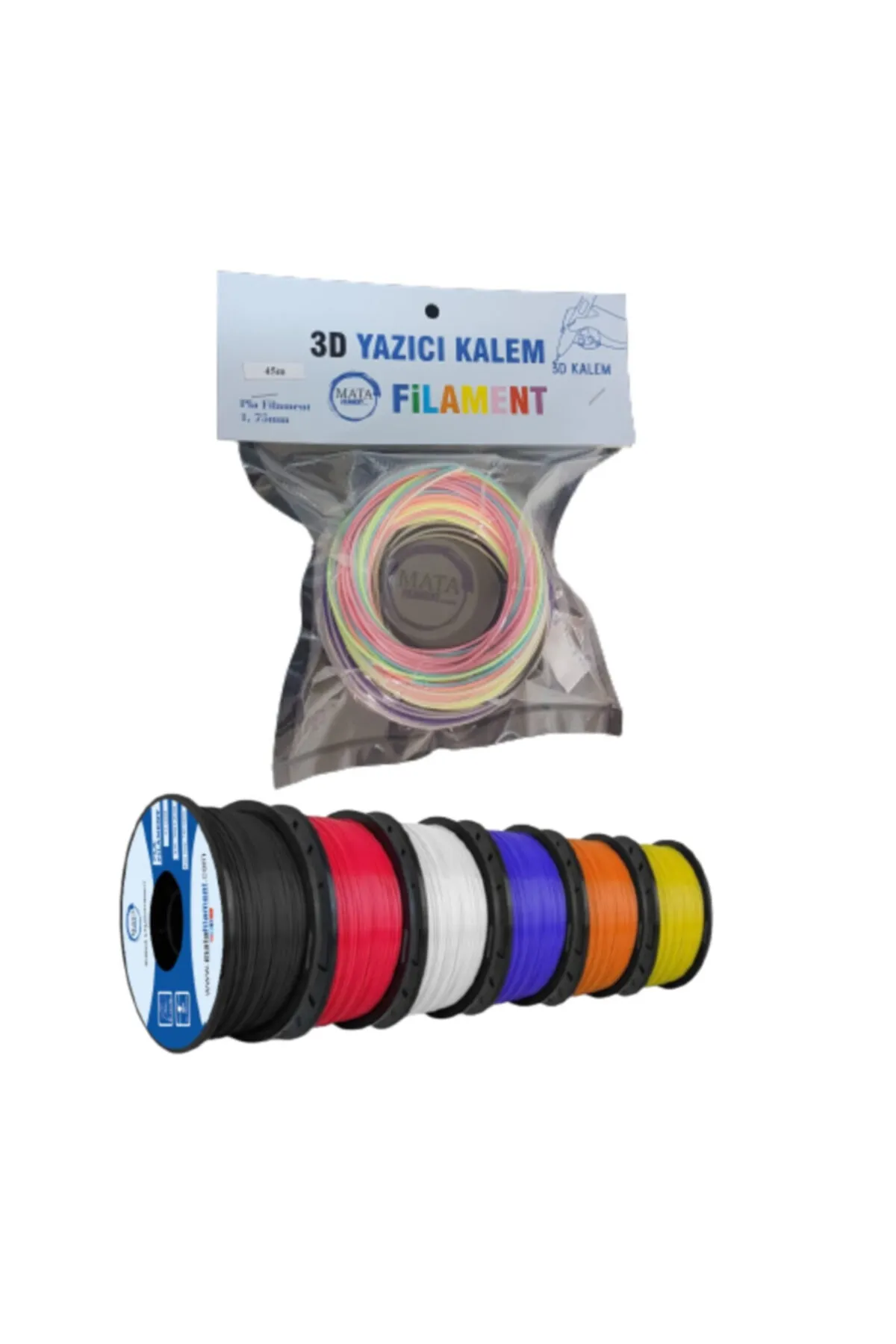 Matafilament 3d Kalem Filament 15 Renk 45mt Paket Pla