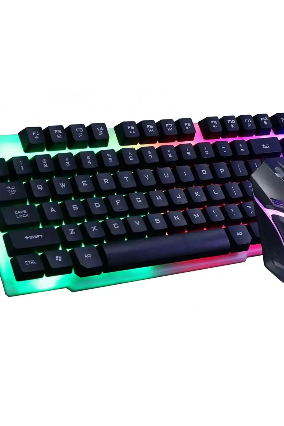 fortrek 3in1 Oyuncu Klavye Mouse Mause Pad Seti Kablolu Rgb Aydınlatmalı Set Gamer Pc Oyun Seti Klavye Razer