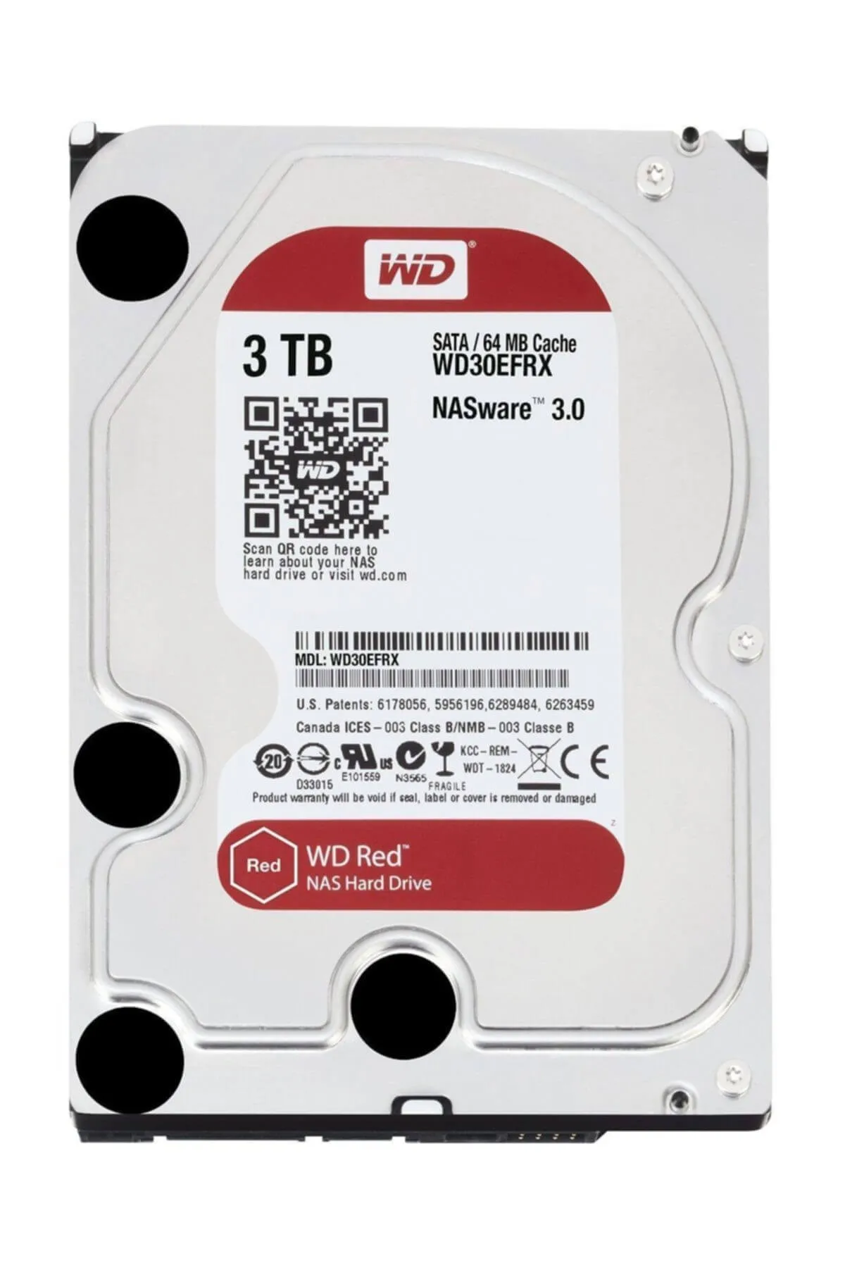 WD 3TB 3.5" 5400RPM Sata3 64MB Red Dahili Nas HardDisk WD30EFRX