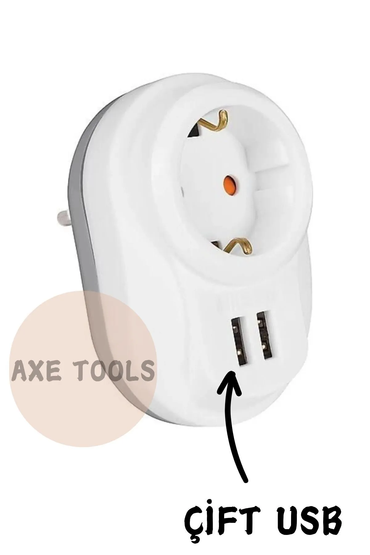 Axe Tools 4 Adet Çift Usb Akım Korumalı Çocuk Güvenlikli Priz TSE CE BELGELİ