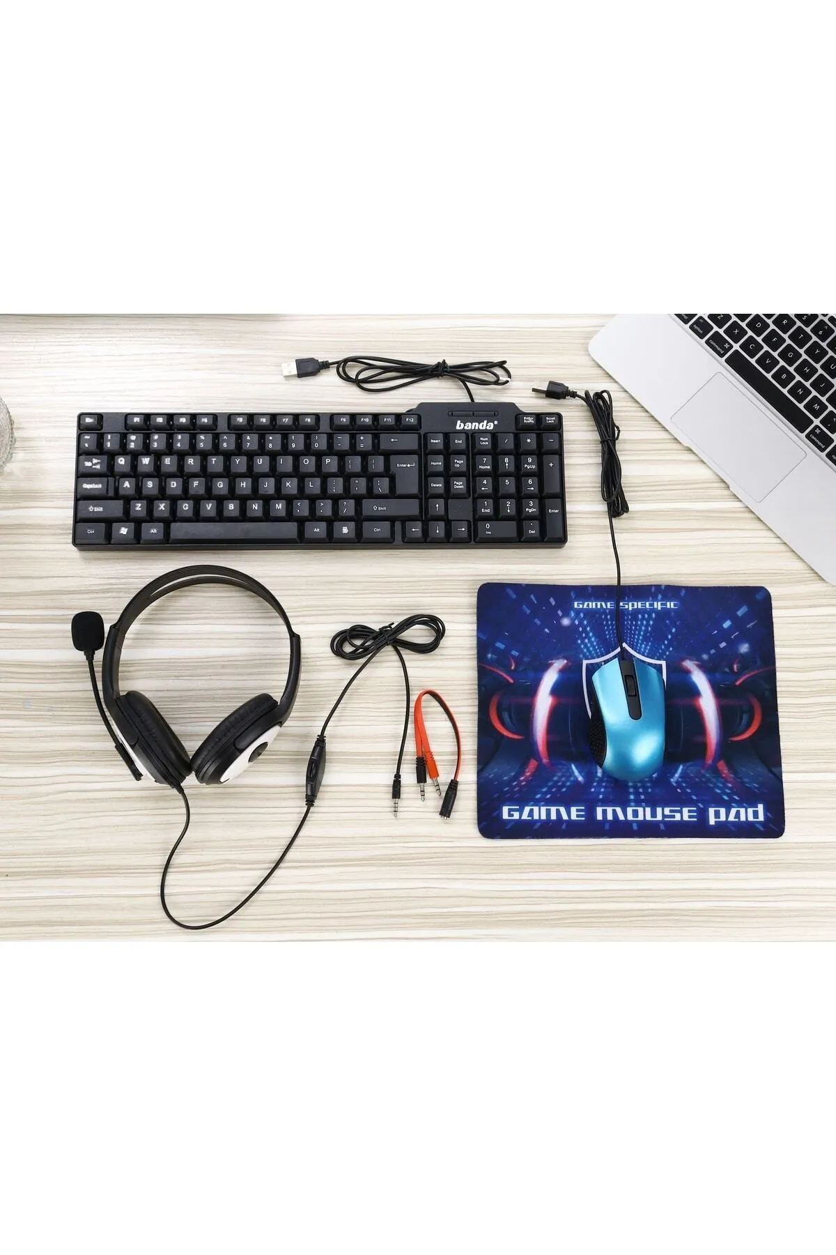 Paleon 4 In 1 Oyuncu Klavye Mouse Kulaklık Ve Mouse Pad Seti