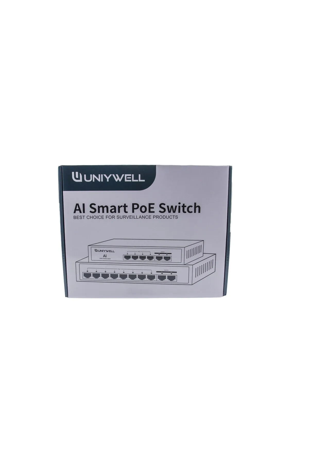 UNIYWELL 4 Port PoE Switch + 2 Uplink | 65W İç Güç Ünitesi | UNW-AI0402-65W