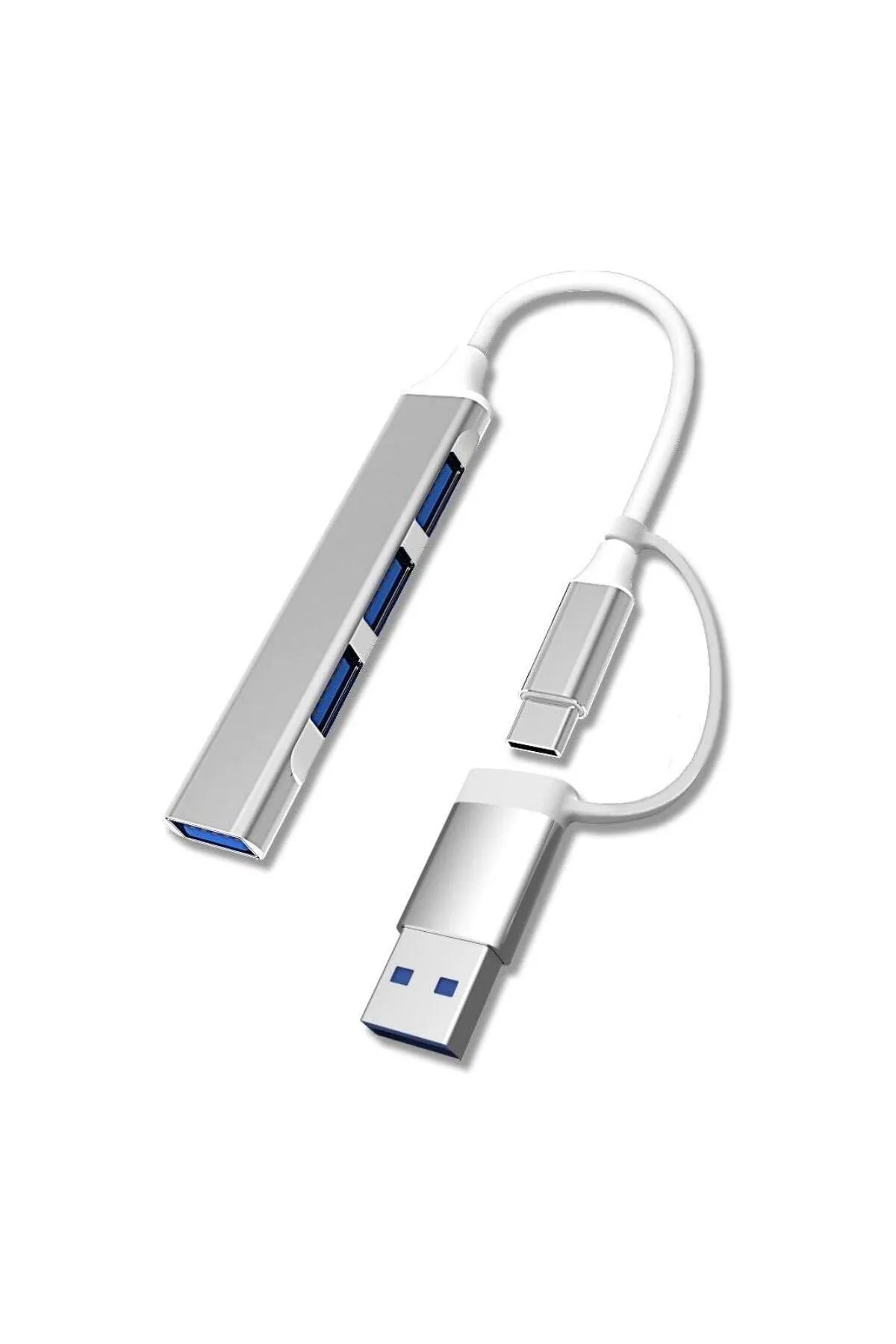 MOONFER 4 Port&apos;lu Bağlantı Istasyonu Ultra Ince Usb Bölücü Type-c Tipi Çoklu Arayüz Adaptörü Multi Usb