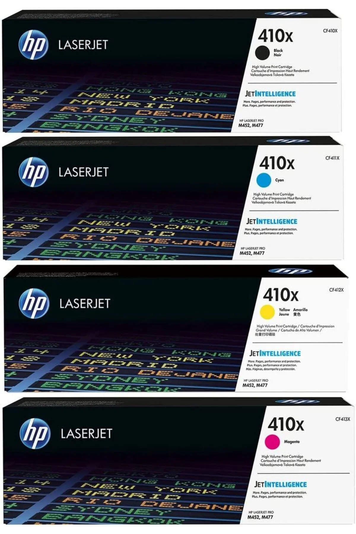 HP 410X / CF410X / CF411X / CF412X / CF413X  Toner Takım / M452 / M477