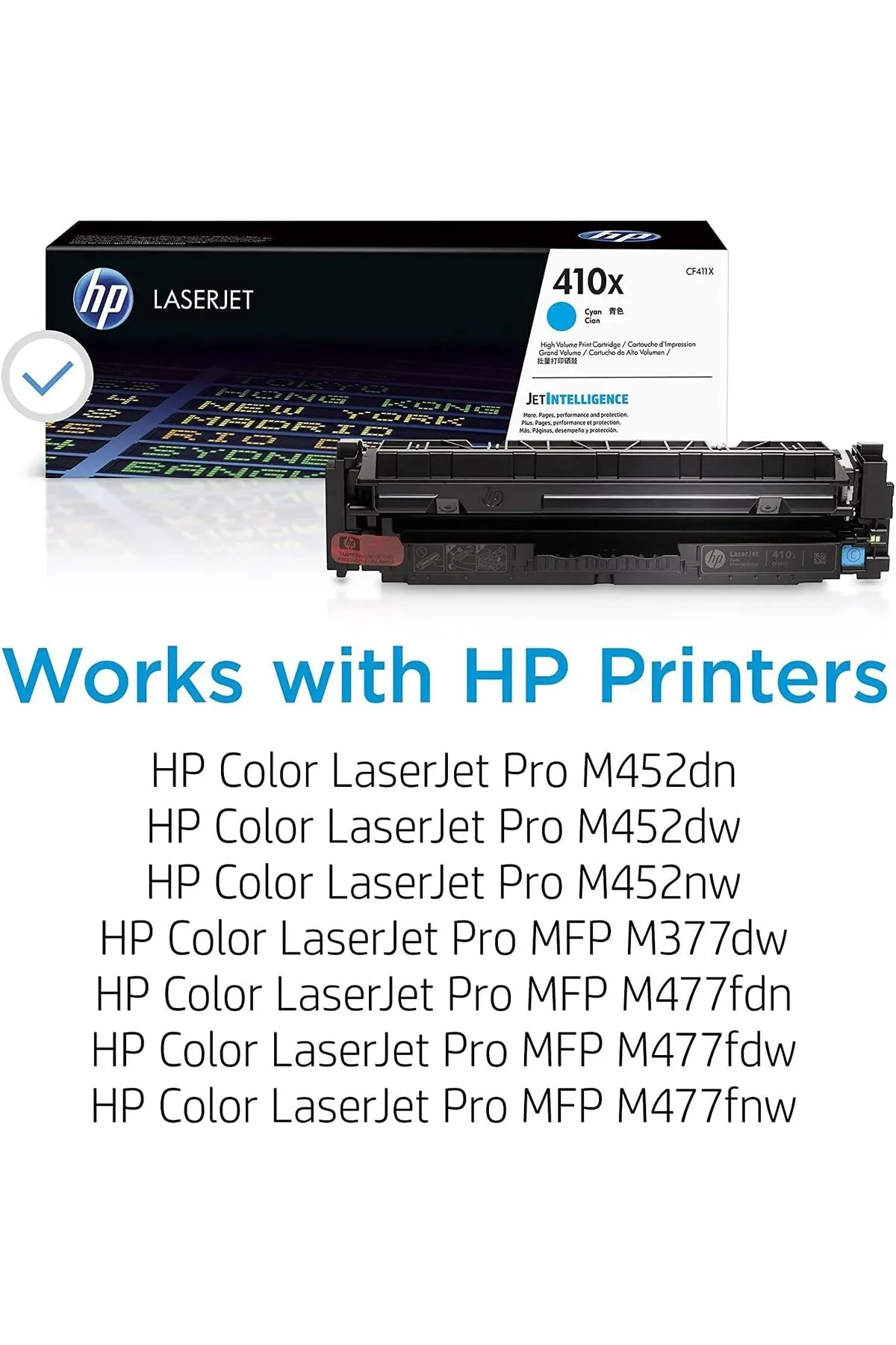 HP 410X / CF411X Mavi  Toner / M452 / M477