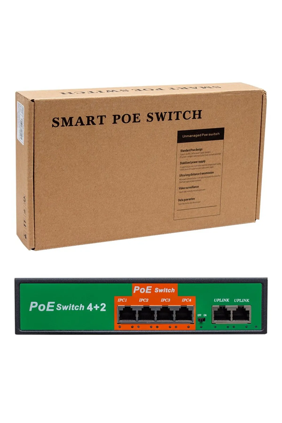 MAGNESİA 4+2 Port 10/100 Mbps 72 Watt Poe Ethernet Switch