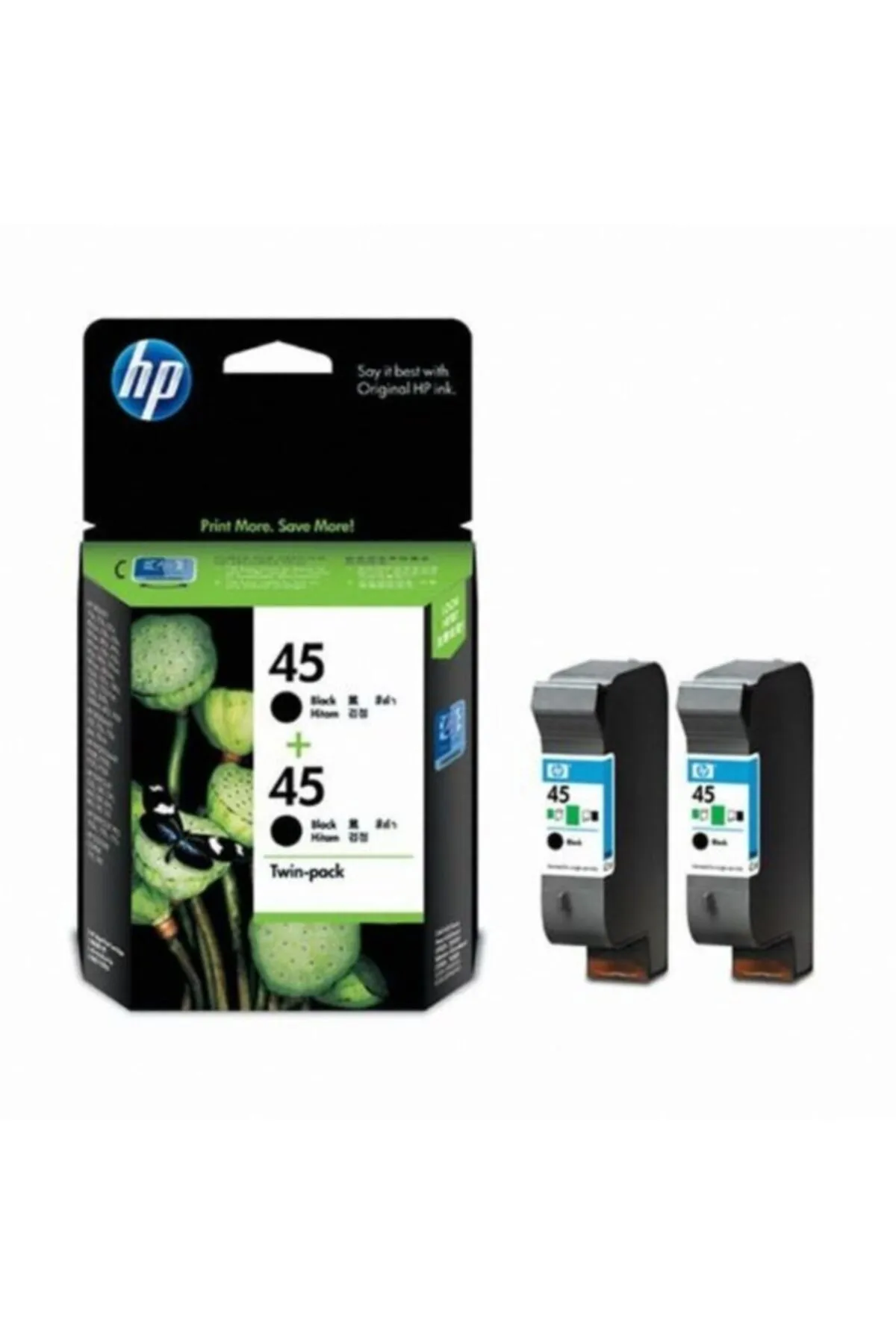 HP 45 Black Siyah 42ml 51645aa 2li Paket Kartuş Cc625a