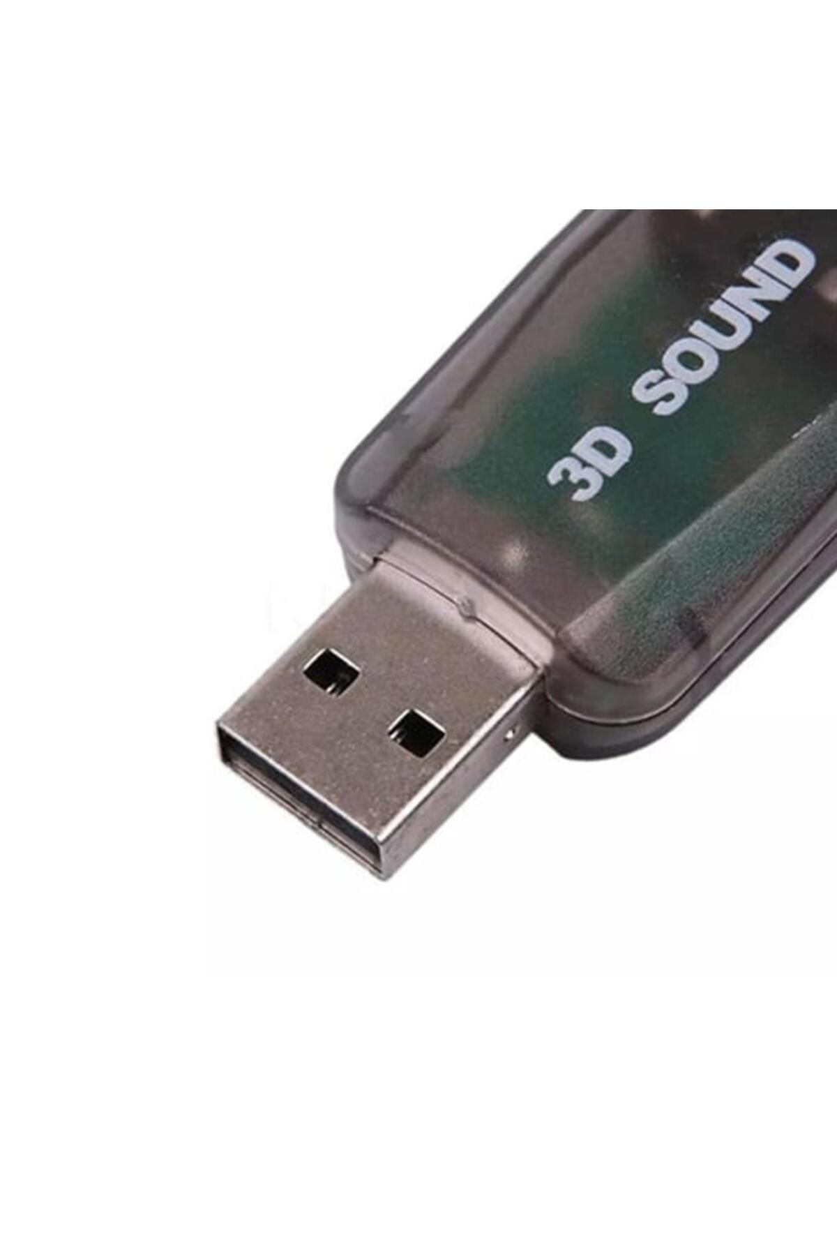 Genel Markalar 4504 5+1 Harici Usb Ses Kartı 3.5mm Kulaklık fon Çevirici Dönüştürücü