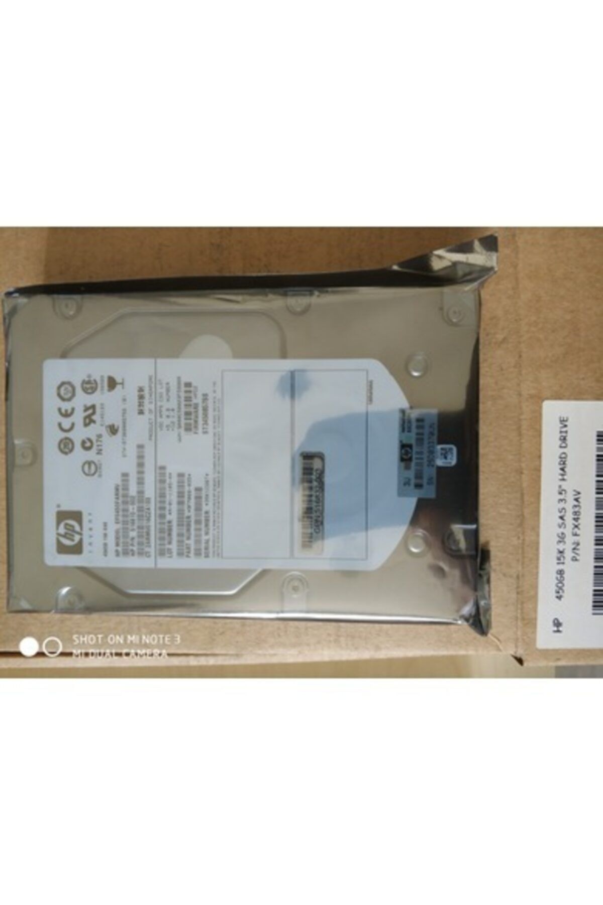 HP 450gb 15k 3g Sas 3.5'' Hdd 495608-001 Fx483av