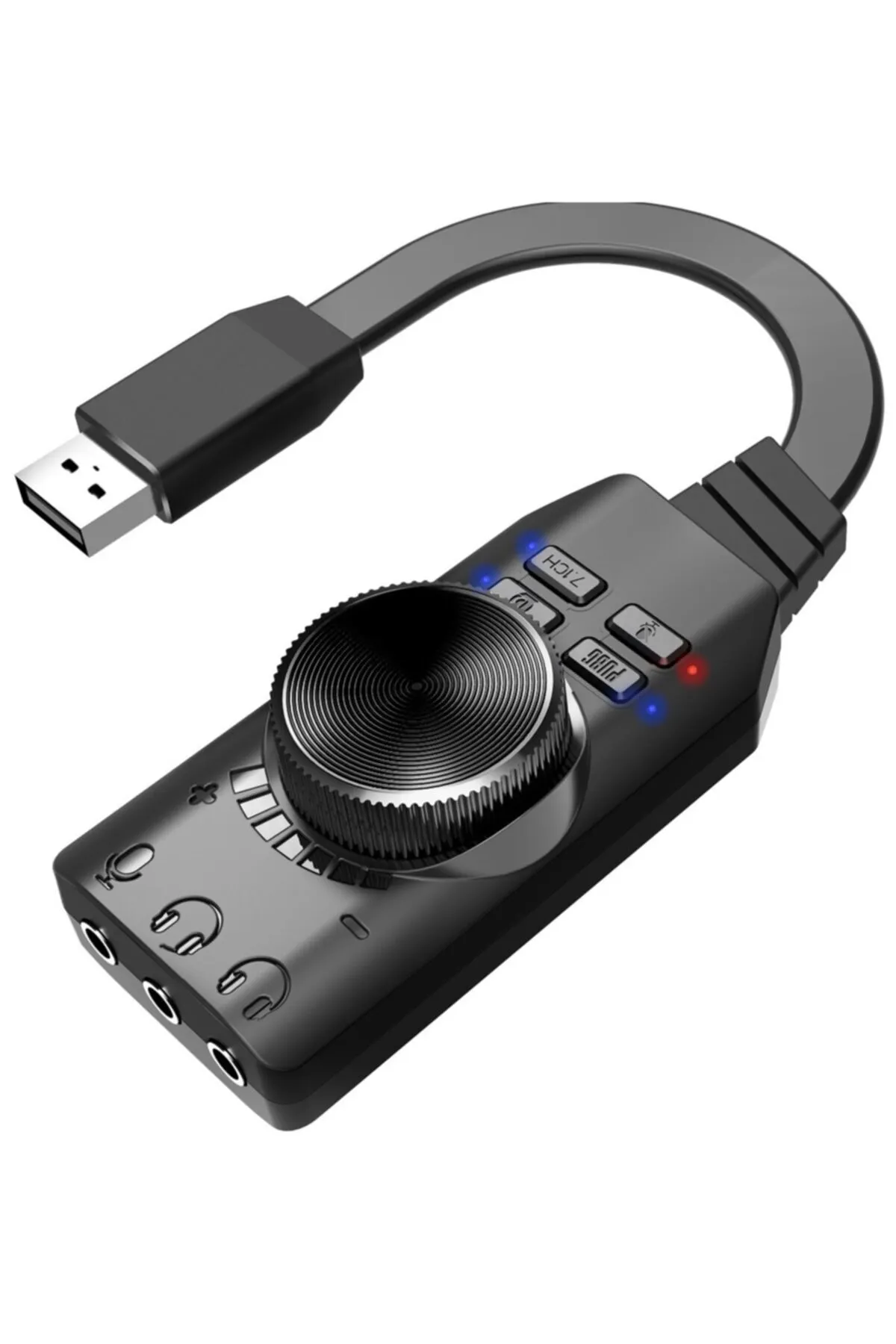 Alfais 4677 Usb Harici Ses Kartı 7.1 Dönüştürücü Plextone Gs3 Pubg Lol Mikrofon Destekli