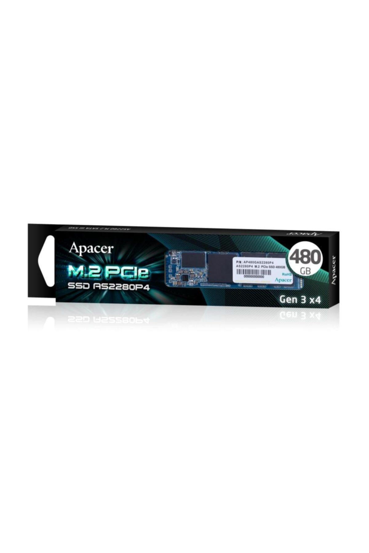 Apacer 480 Gb  As2280p4 M.2 Pcıe Gen3 X4 3200-2000 Mb/s Ssd Ap480gas2280p4-1