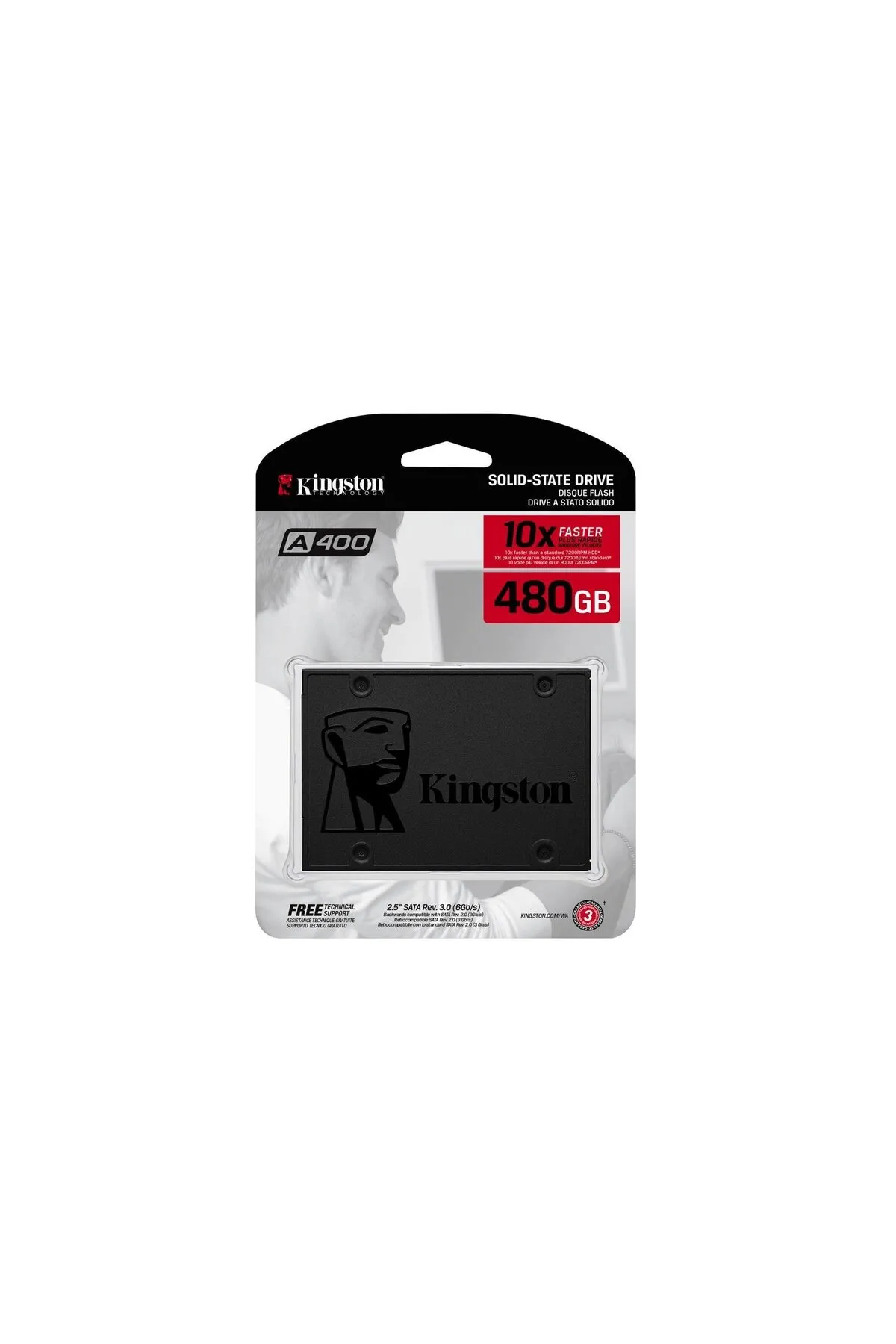 Kingston 480gb Ssdnow A400 2.5" Sata3 Ssd 500-450 (SA400S37-480) Harddisk