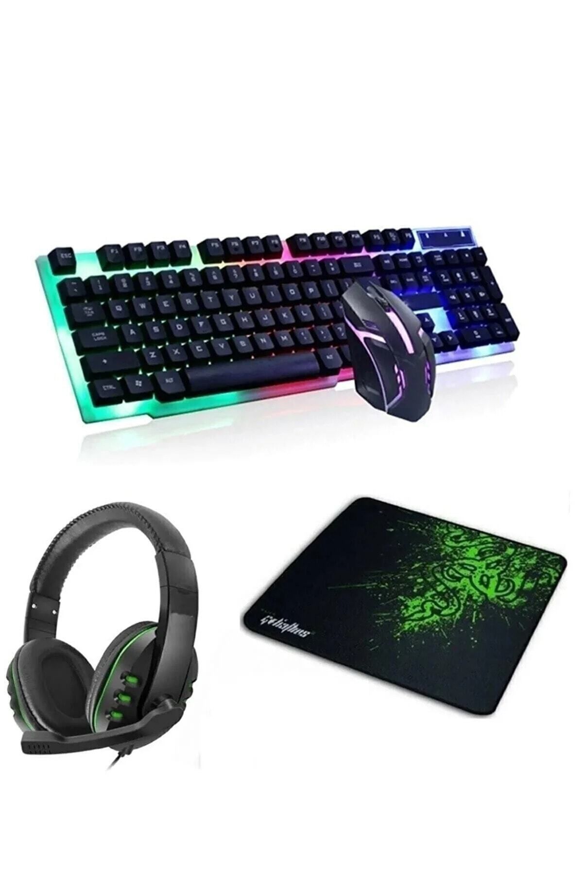 Everest Grup 4in1 Rbg Klavye Mause Pad Rgb Kulaklık Esport Oyuncu Gaming Set