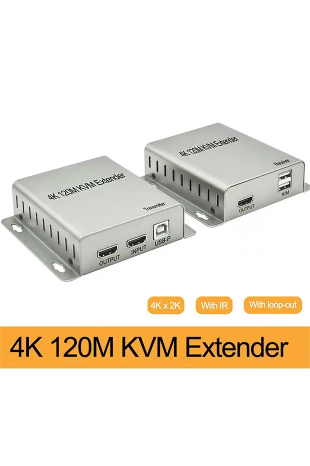 Sensei 4K-120M CAT5E/CAT6 2XUSB+IR 120MT HDMI KVM EXTENDER