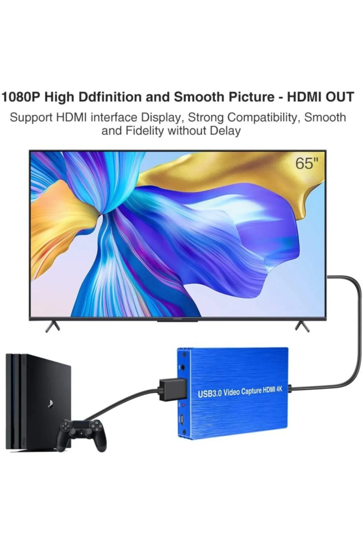 Platoon 4K HDMI - USB 3.0 Video Capture Dongle 1080P Full HD Video Kaydedici 4k hdmi capture