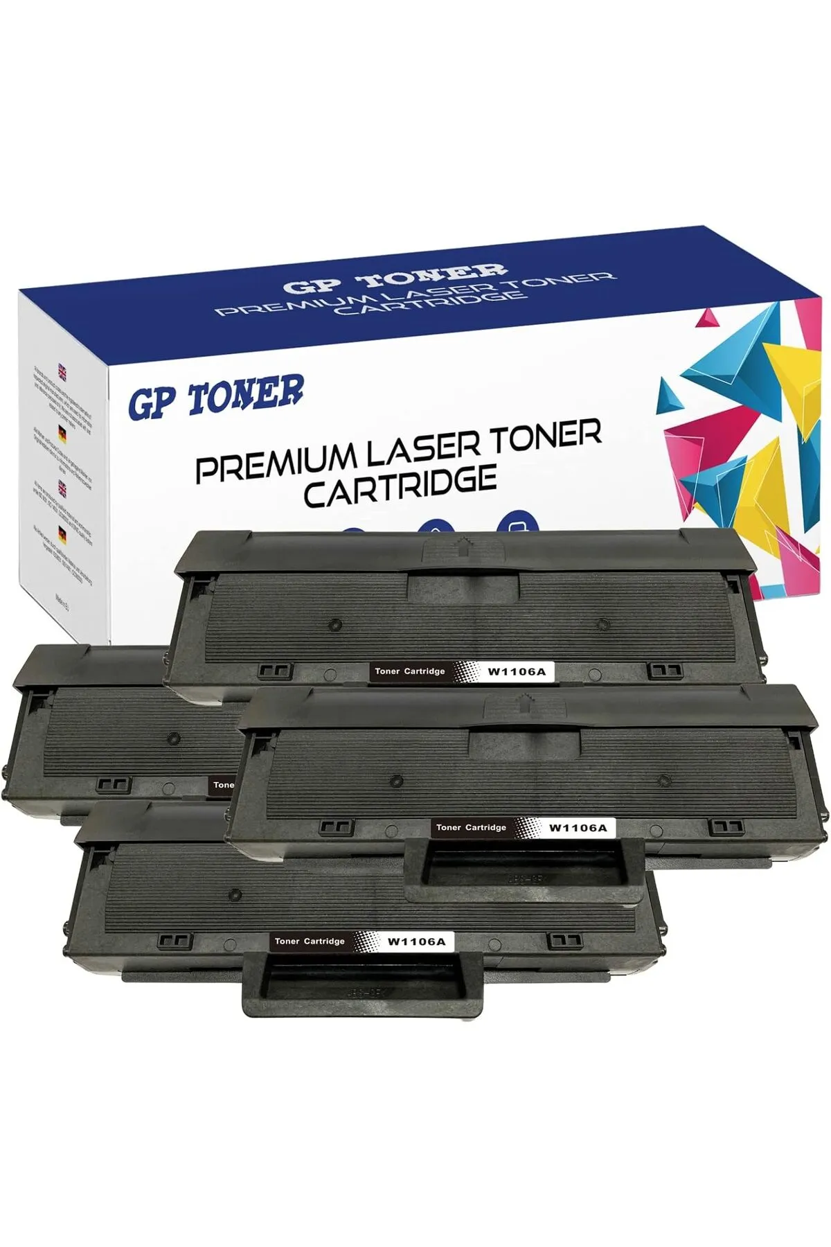 HP (4x Black Toner)HP 106A W1106A ÇİPLİ Toneri / 107A / 107W / MFP 135W / MFP 137fnw