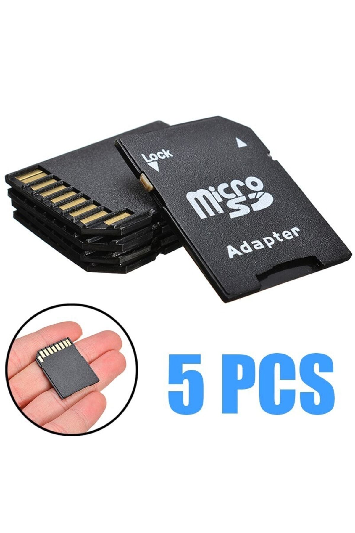 LEDONLİNE 5 Adet Micro Sd Hafıza Kart Adaptörü Mikro Sd Card Adapter