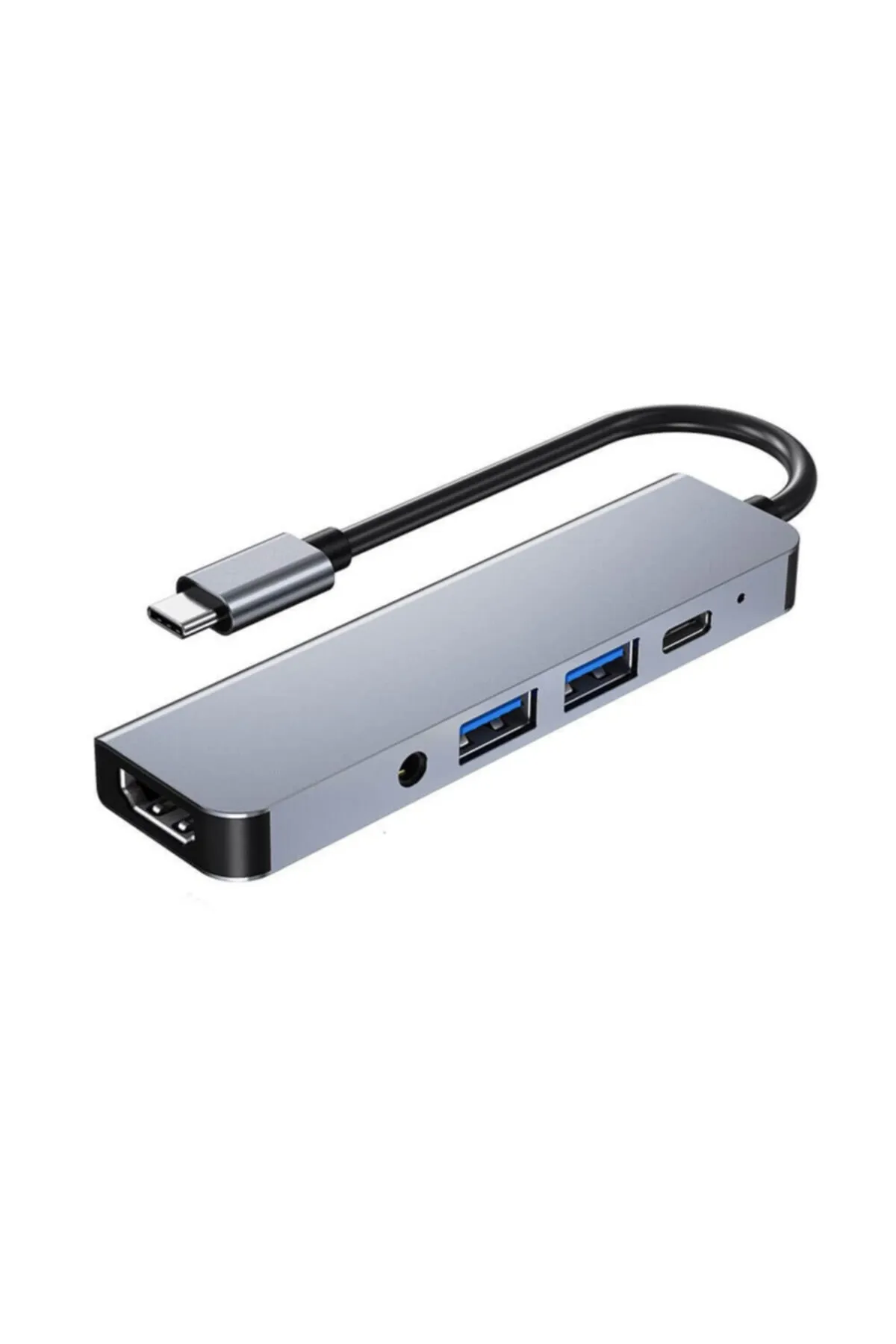 WOZLO 5 In 1 Usb Type-c 3.1 - Hdmi Ses Stereo Usb-c 3.0 Çevirici Adaptö