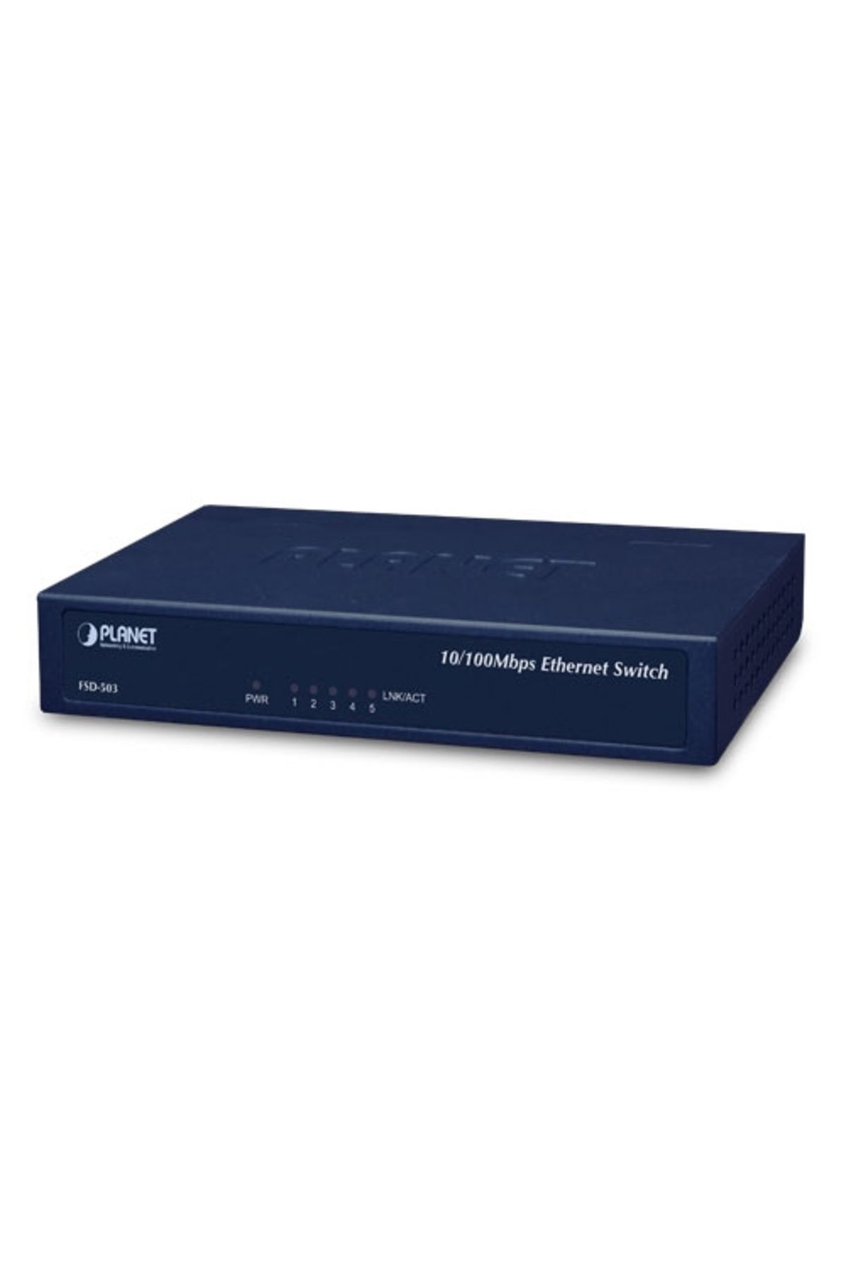 Planet 5-Port 10/100Mbps Yönetilemeyen Fast Ethernet Switch (metal şasi)<br>5-Port 10/100Mbps Unmanag