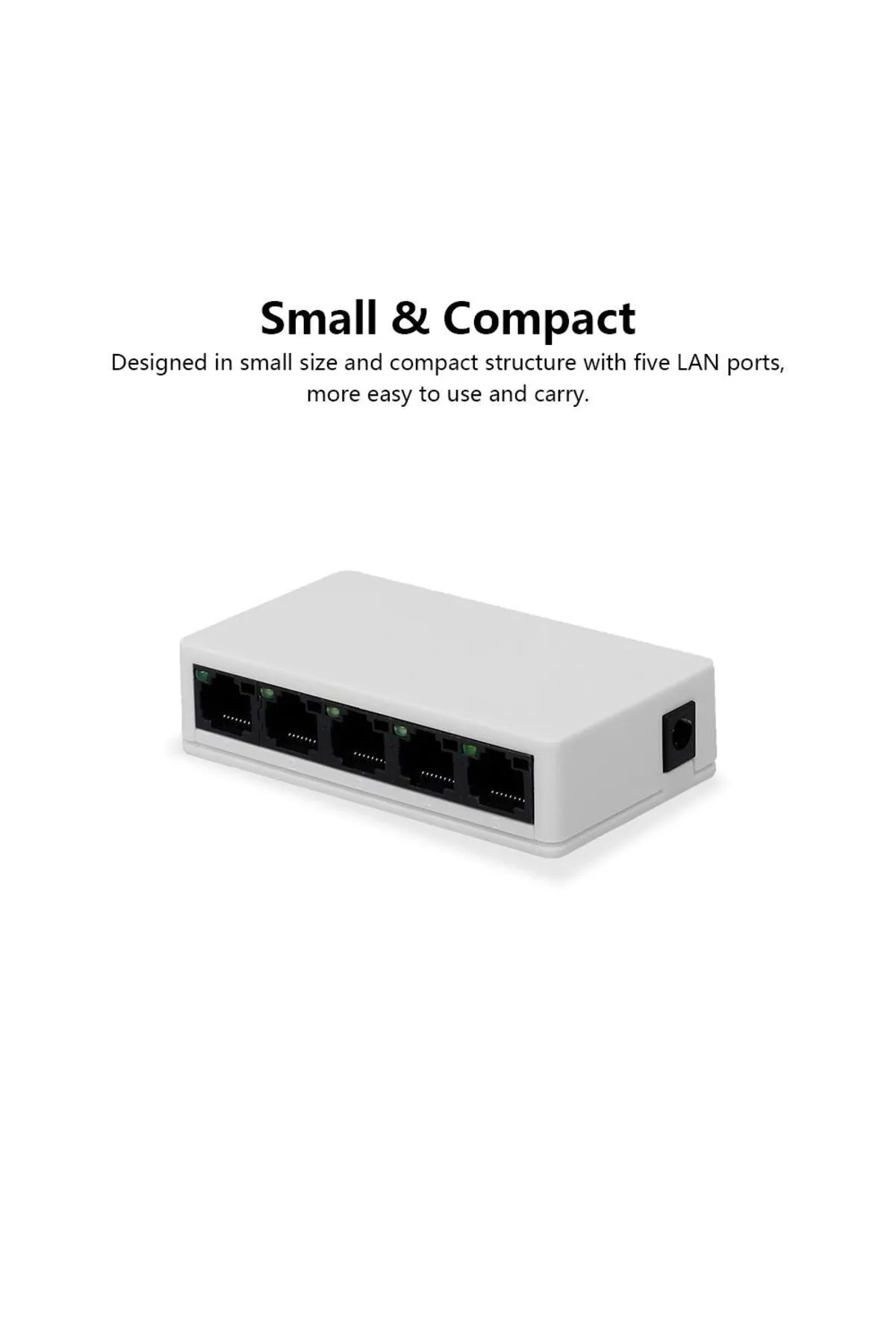 Genel Markalar 5 Port Led Işıklı Switch 100Mbps Ethernet İnternet Dağıtıcı Ağ Hub Ev Ofis İçin