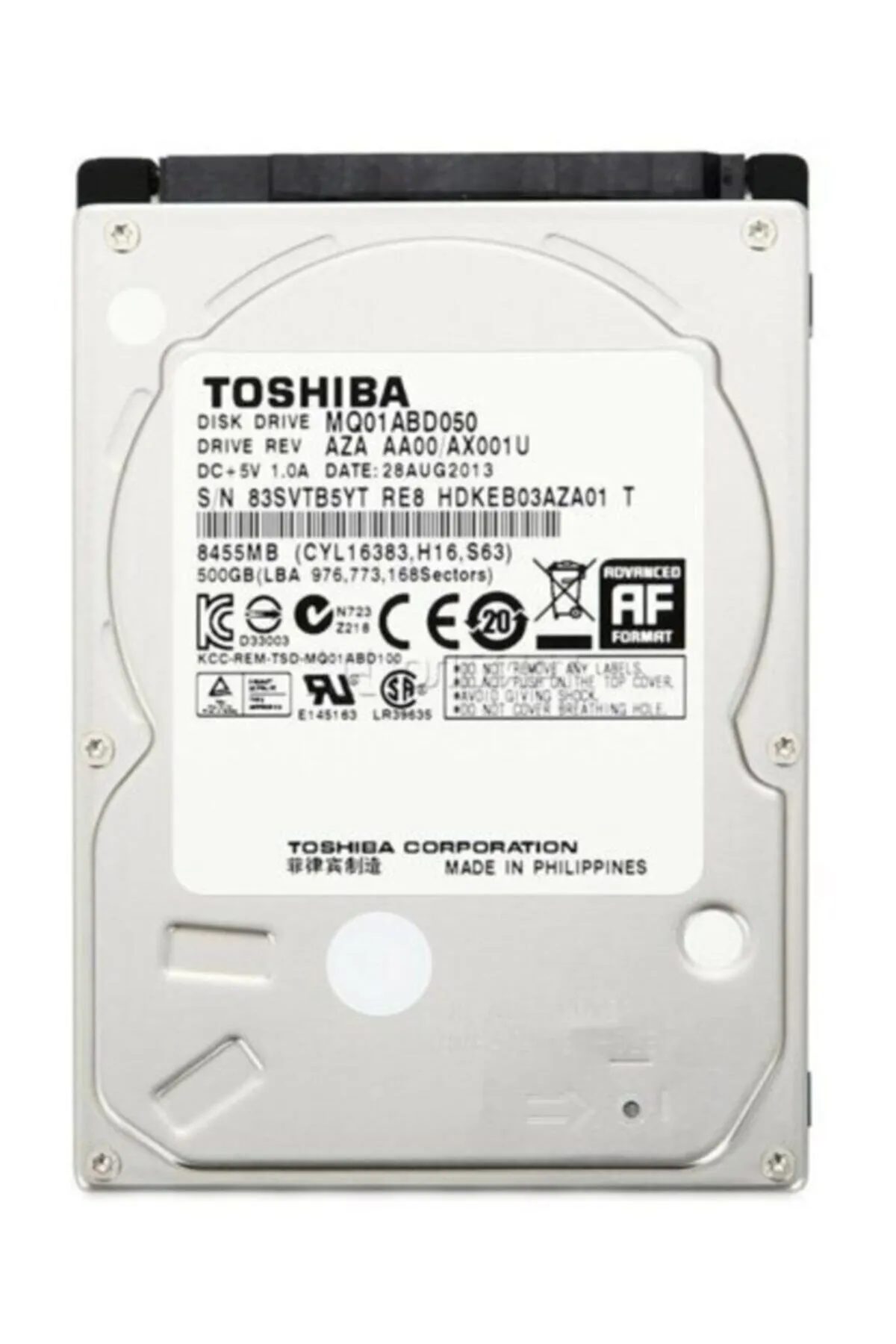 Toshiba 500 Gb 2,5 5400 Rpm Sata 3 Hard Disk Mq01abd050v