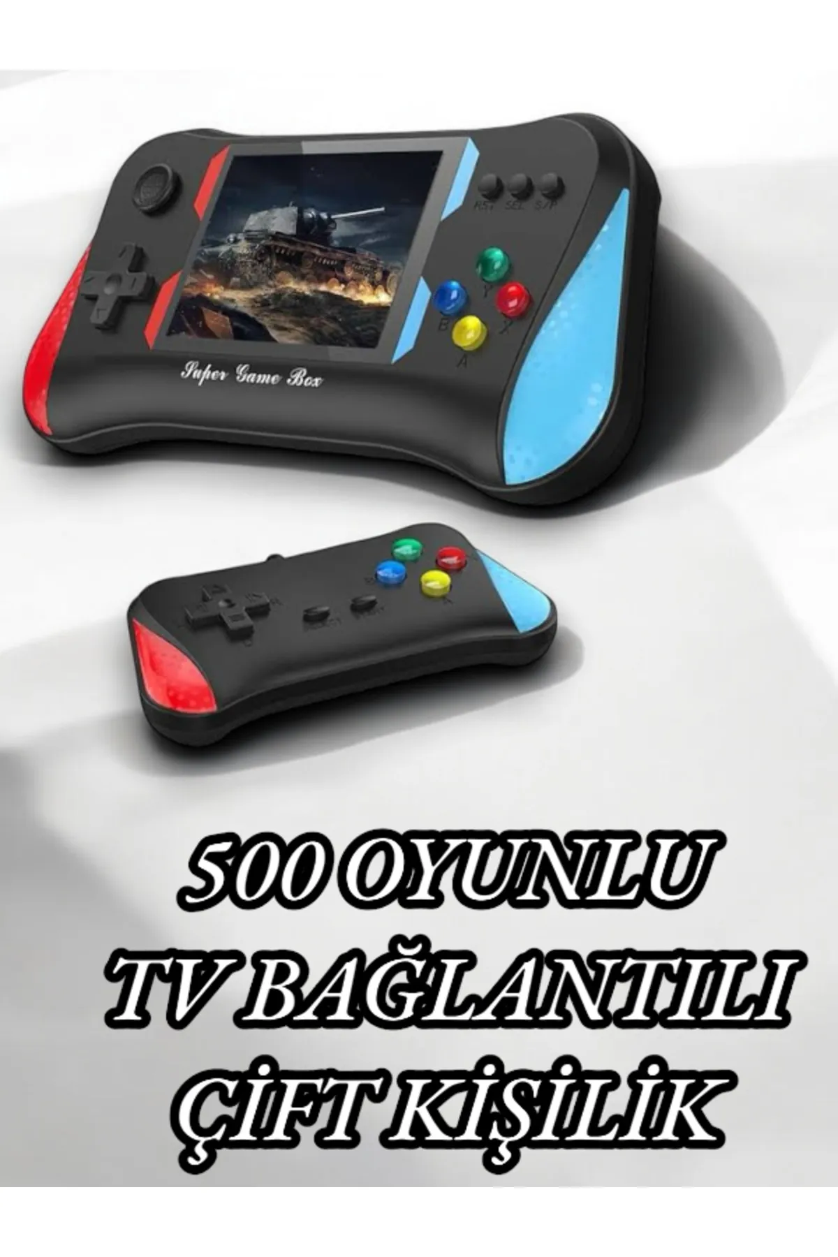 UCUZTEKNO 500 Oyunlu Retro Oyun Konsolu - İki Kişilik Eğlence