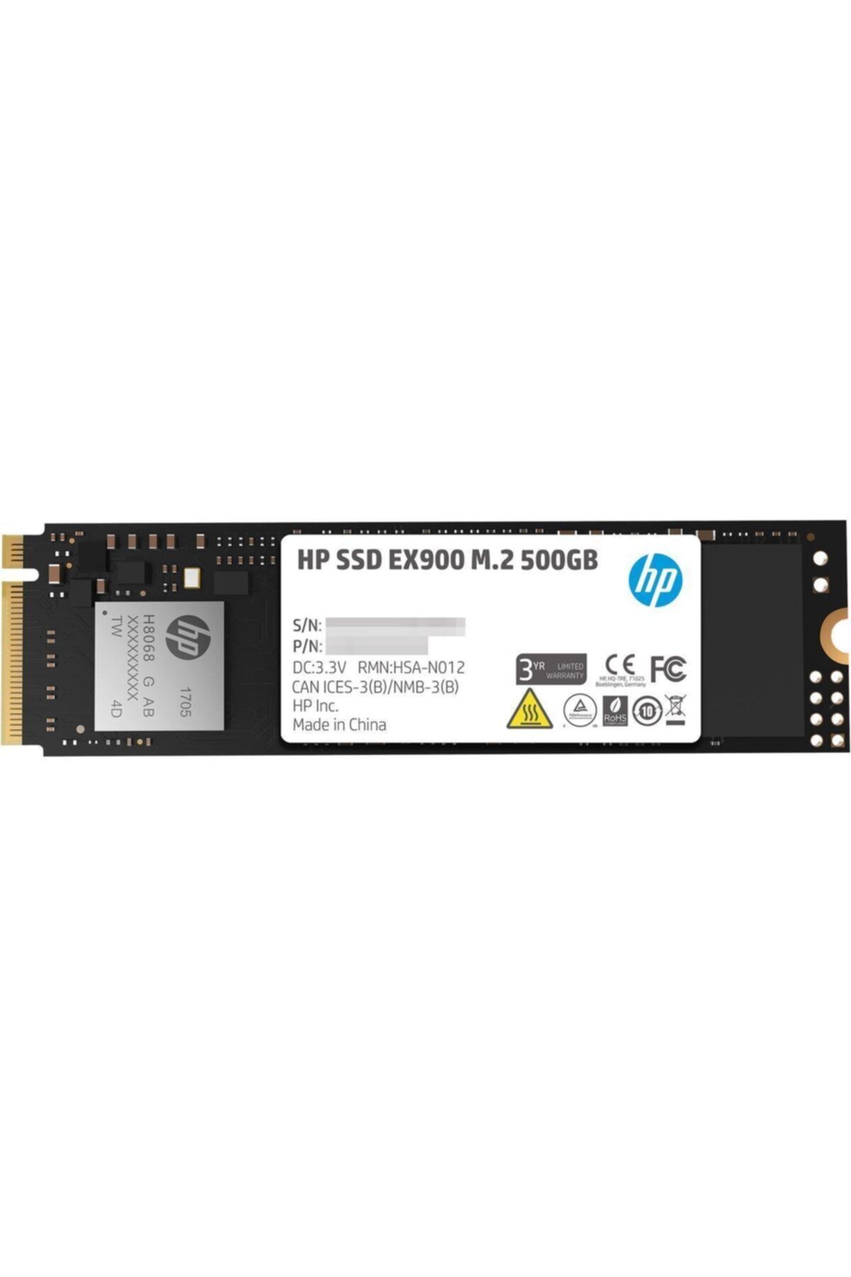 HP 500gb Ex900 M.2 Pcie 3.0 X4 Nvme 3d Tlc Nand Internal 2100 Mb-1500 Mb 2yy44aa Ssd Harddisk