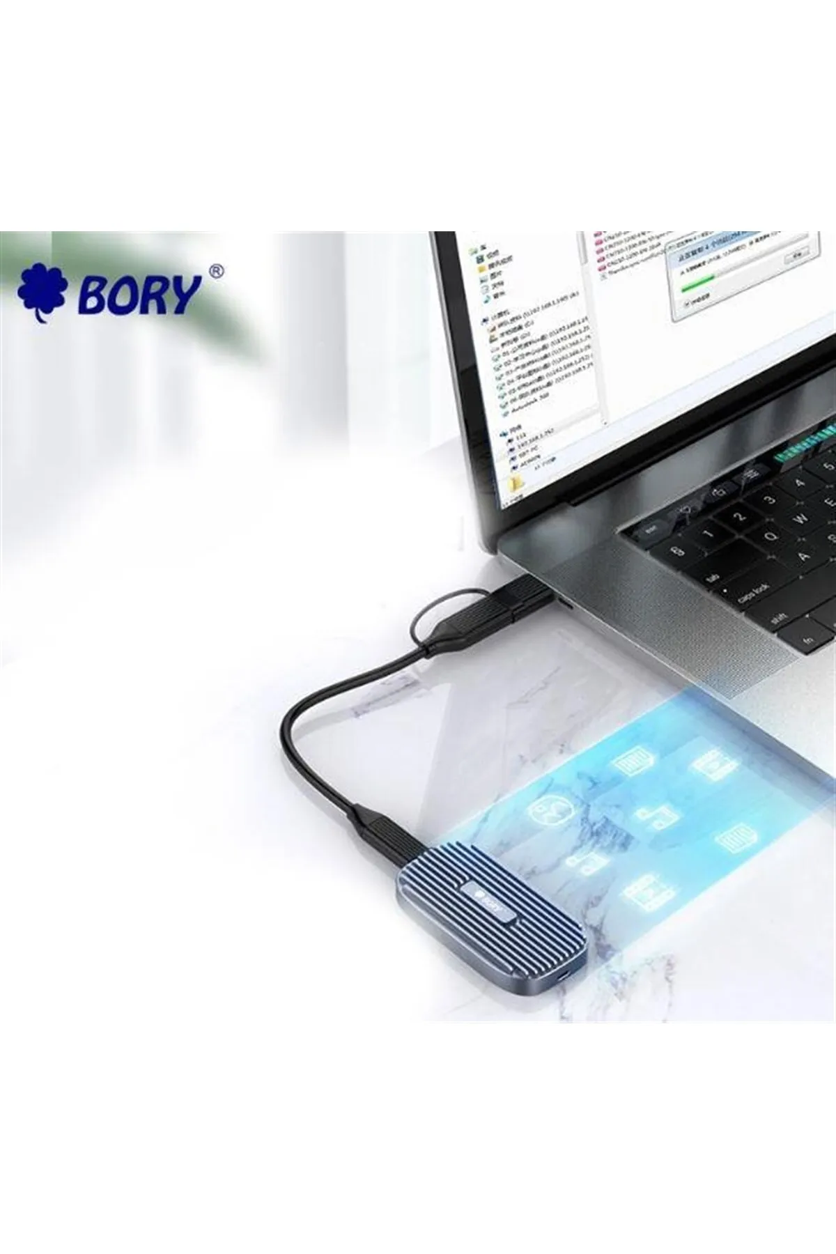 BORY 512 Gb Ssd05- C512 Harici Usb3.1 560/480 Ssd