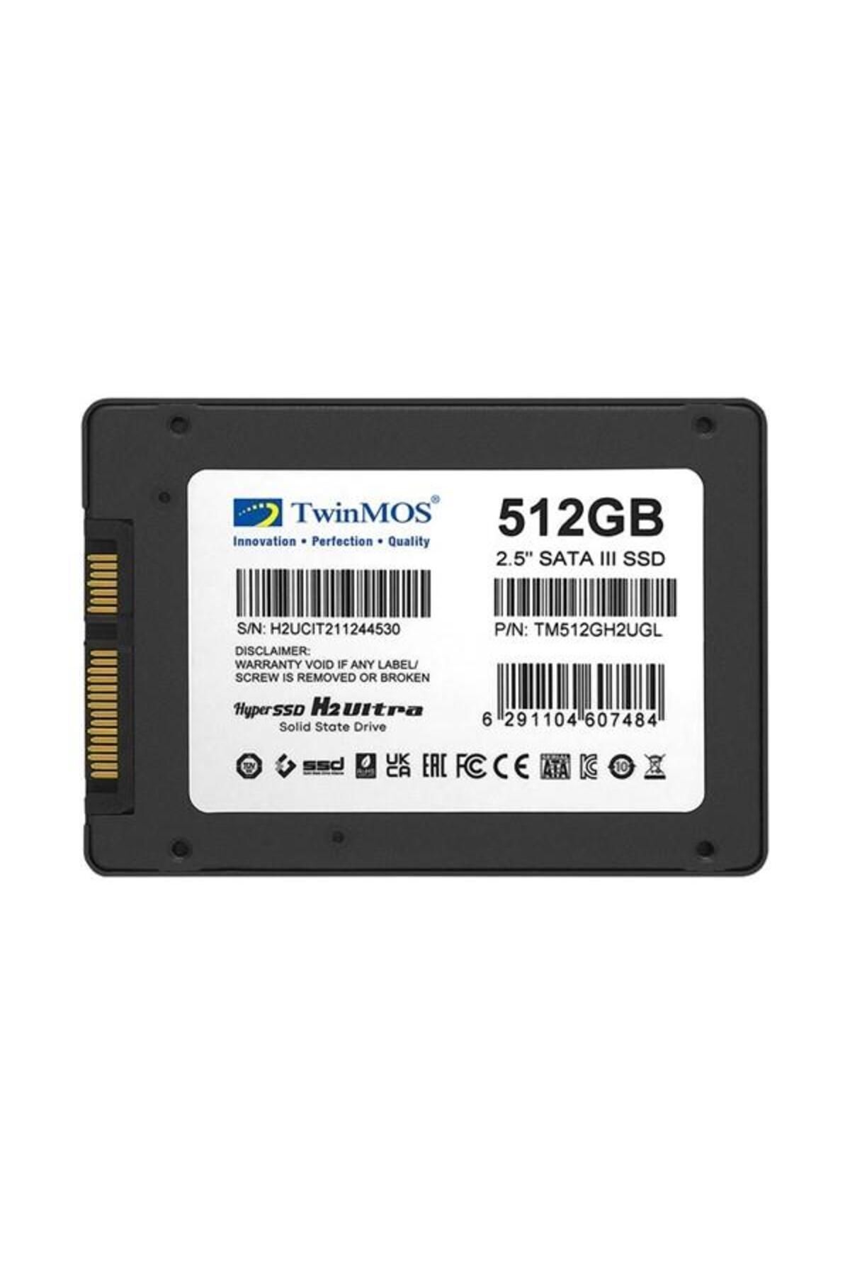 TwinMOS 512gb 2.5" Sata3 Ssd 580mb-550mb/s Tlc 3dnand