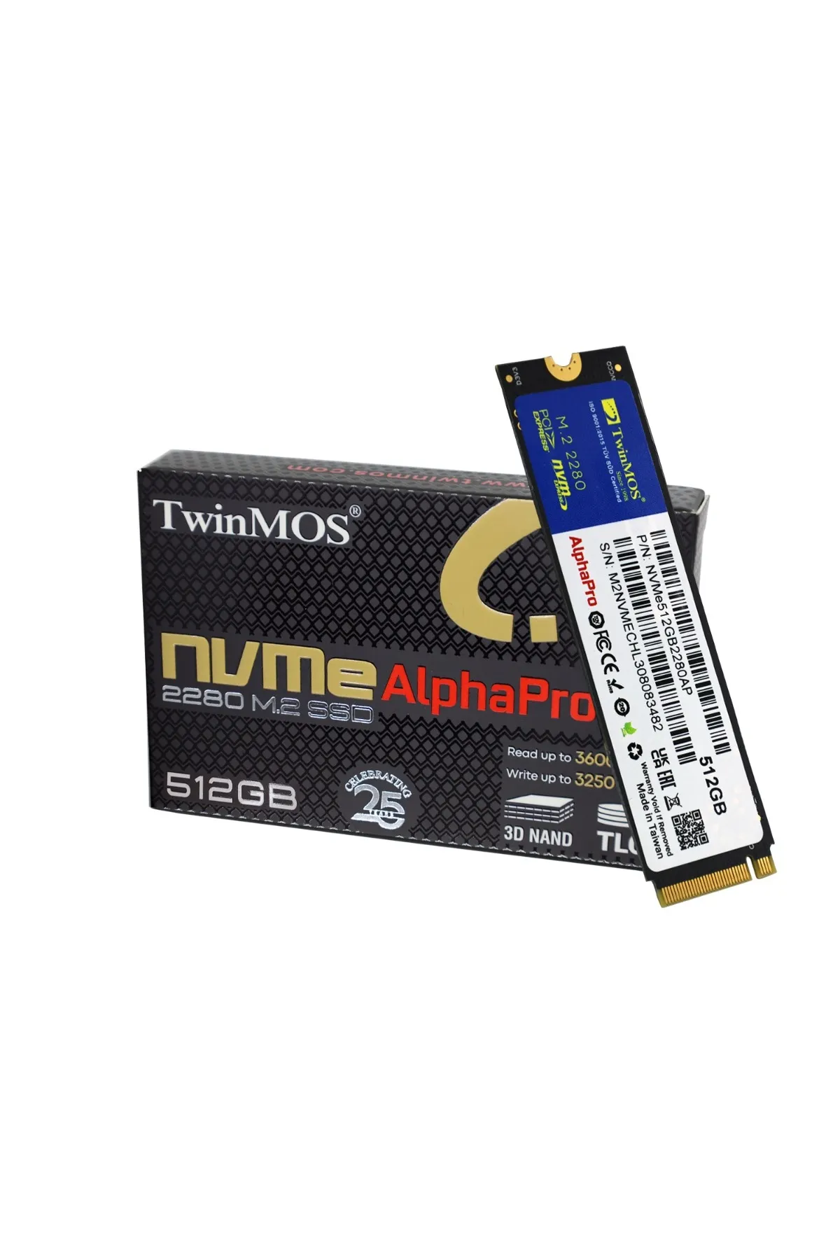 Genel Markalar 512GB 3600/3250Mb/s M2 PCIE GEN3 NVME SSD NVMe512GB2280AP 3D-NAND