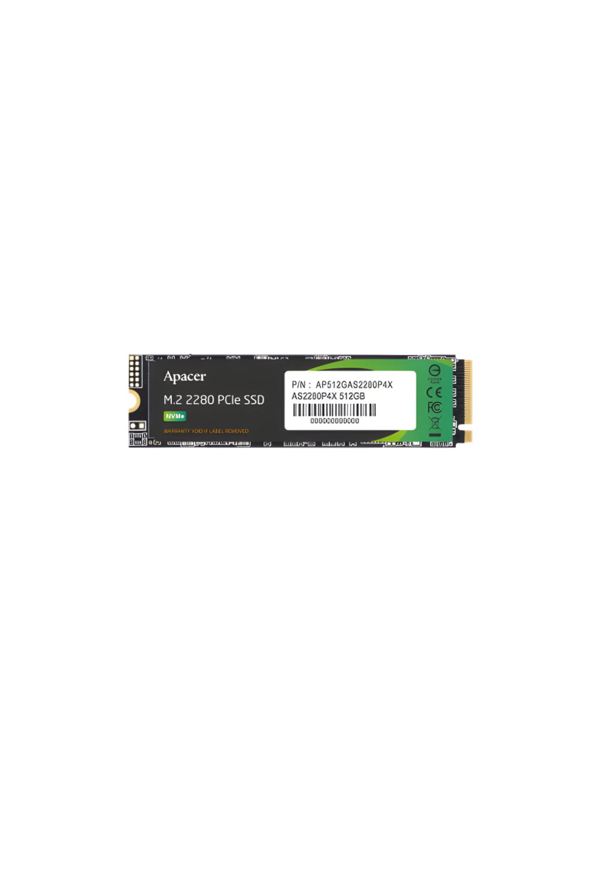 Apacer 512GB AS2280P4X-1 2100- 1700MB/s M2 PCIe NVMe Gen3 Disk