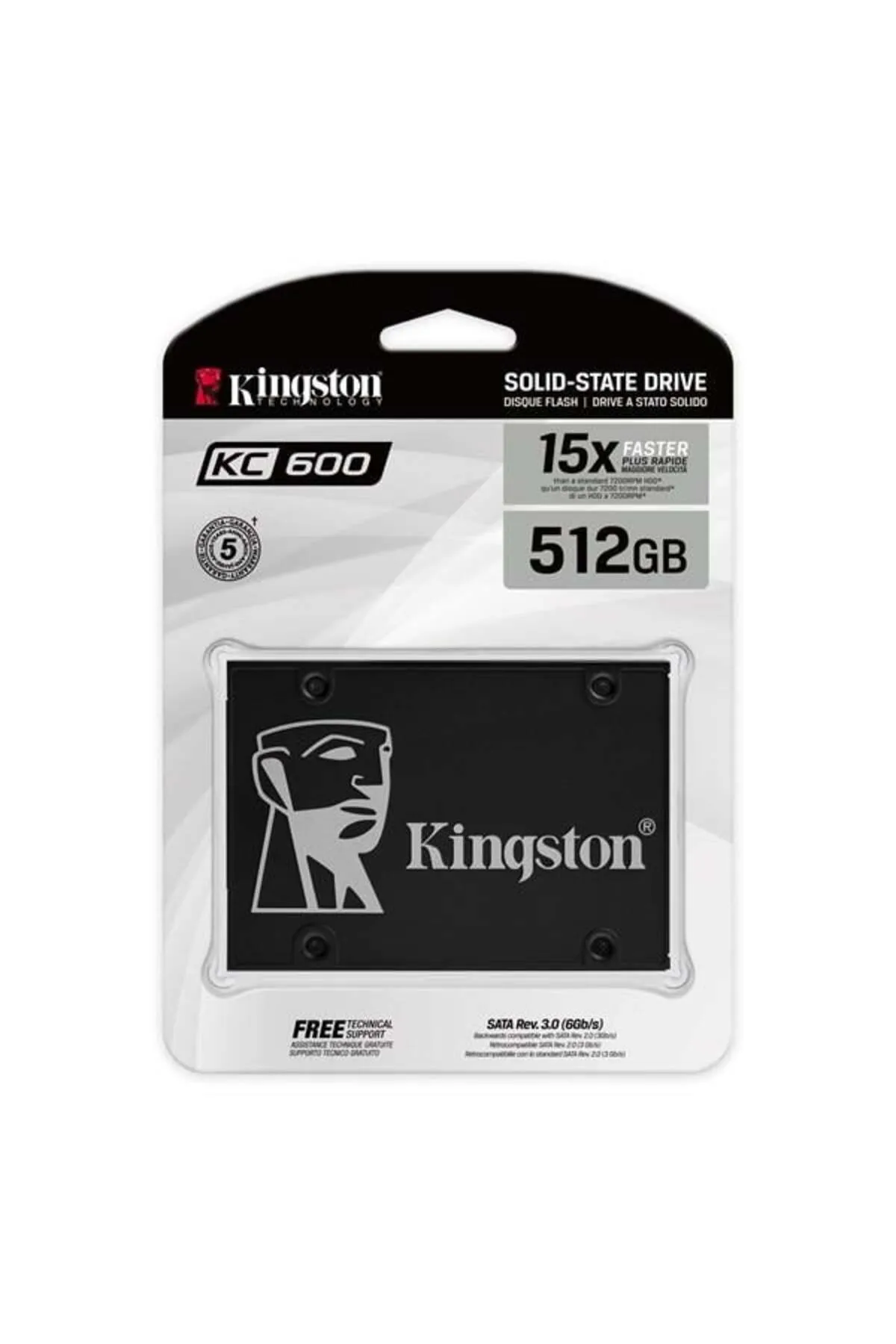 Kingston 512gb Kc600 Skc600/512 550- 520mb/s Ssd Sata-3 Kurumsal Disk