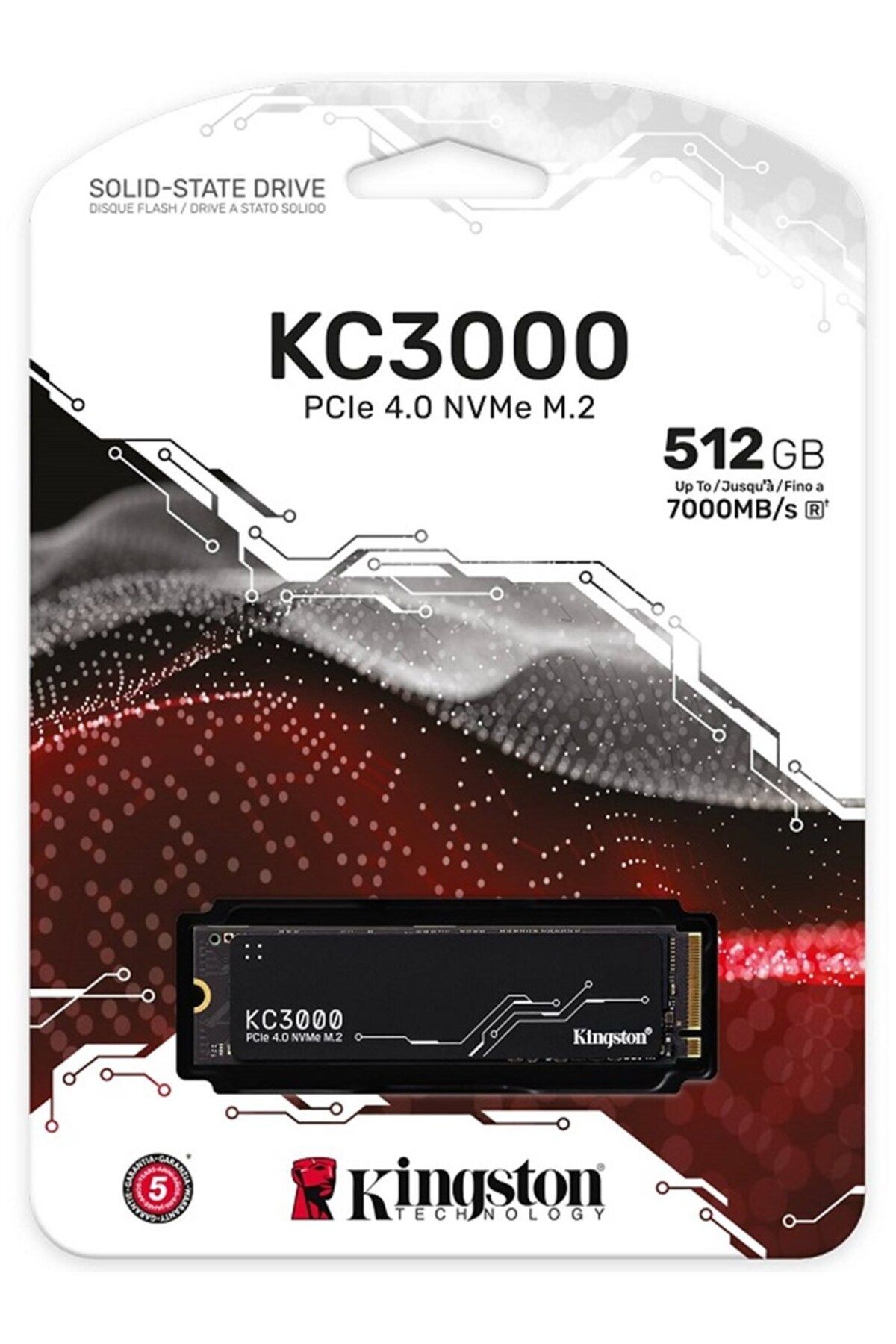 Kingston 512GB KINGSTON KC3000 M.2 NVMe PCIe 4.0 SKC3000S/512G 7000/3900MB/s