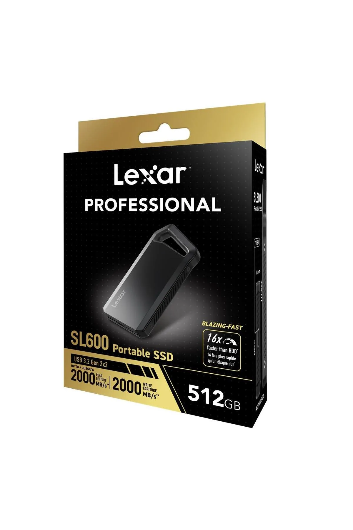 Lexar 512GB LSL600X512G-RNBNG EXT.SSD 512GB USB3.2 GEN2X2 UP TO 2000MB/S READ AND 2000MB/S WRITE