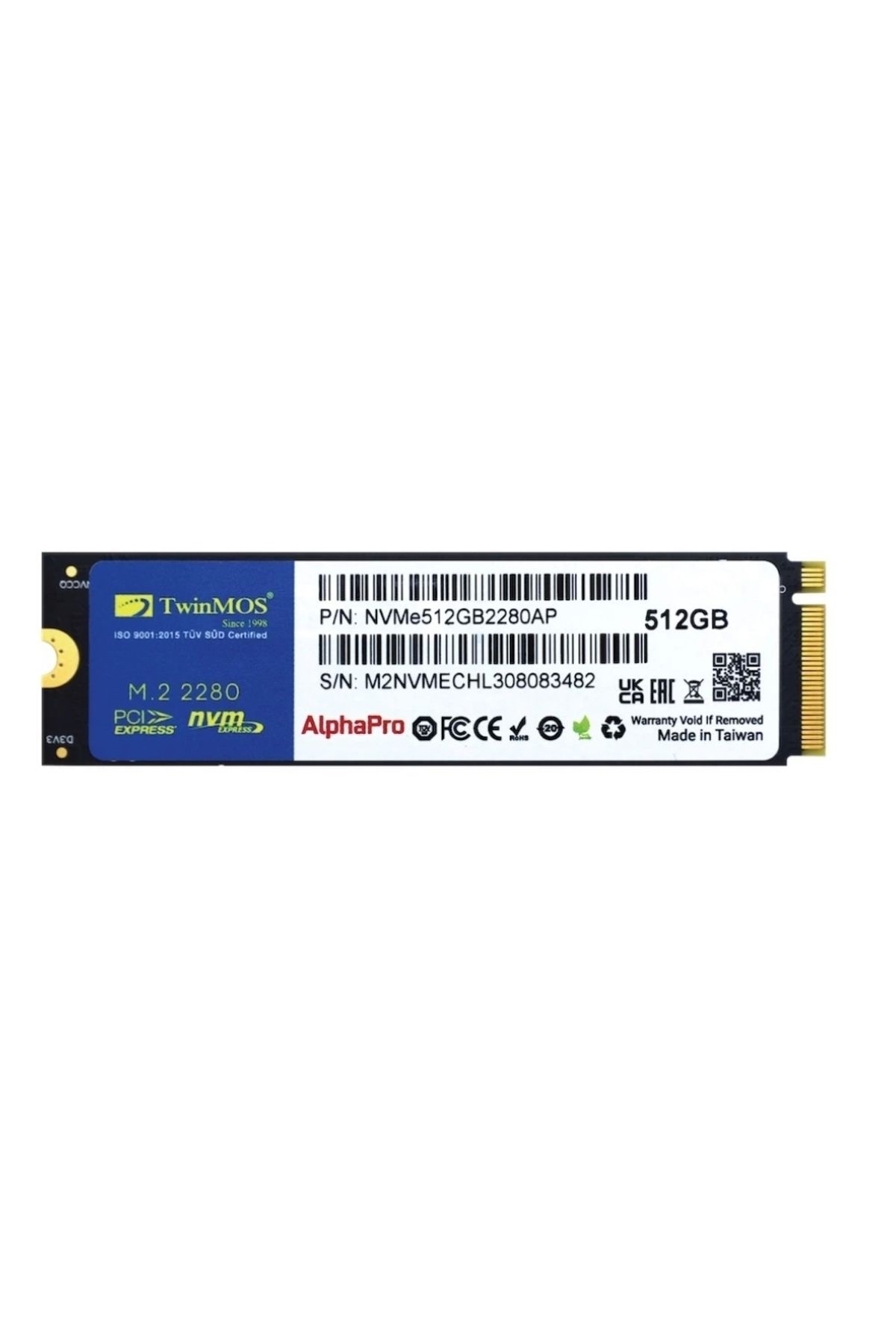 TwinMOS 512gb M.2 Pcıe Gen3 Nvme Ssd 3600-3250mb Nvme512gb2280ap