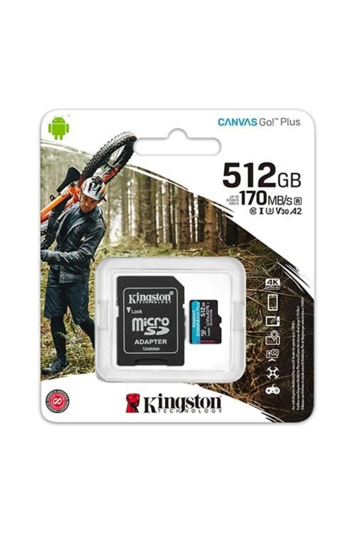 Kingston 512gb Microsd Canvasgo Sdcg3/512gb Hafıza Kartı