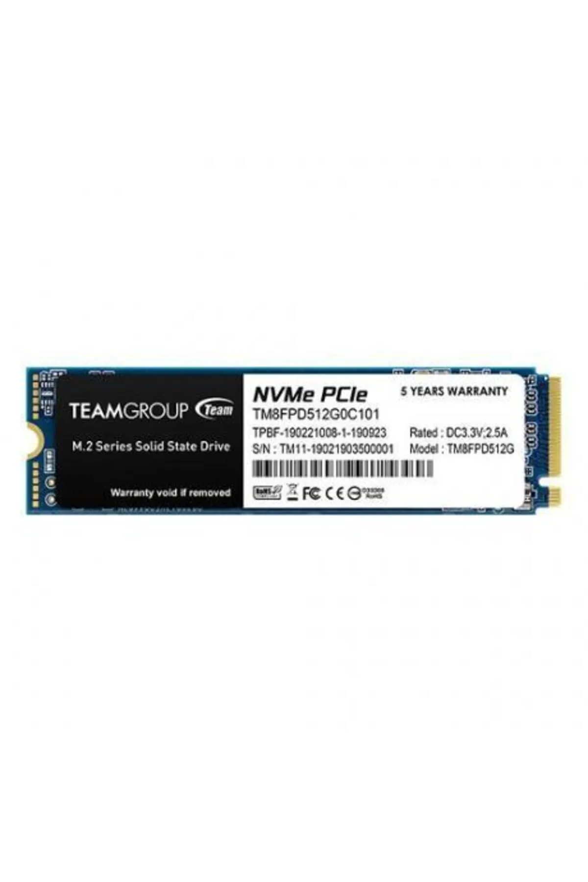 TEAM 512Gb Mp33 Pro 2400-2100Mb-S Nvme Pcie Gen3X4 M.2 Ssd Harddisk Tm8Fpd512G0C101