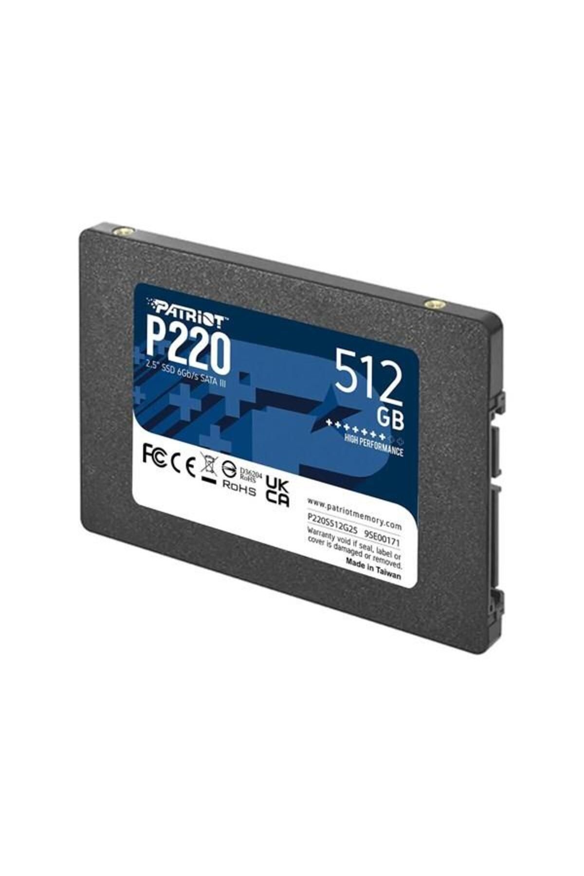 Patriot 512gb P220 P220s512g25 550-500mb/s Sata-3 Ssd Disk