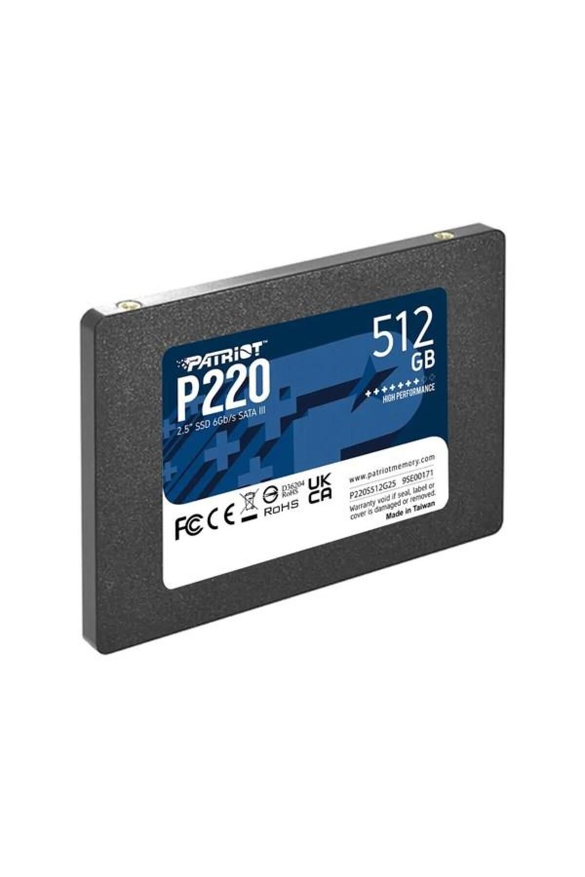 Patriot 512gb P220 P220s512g25 550-500mb/s Sata-3 Ssd Disk