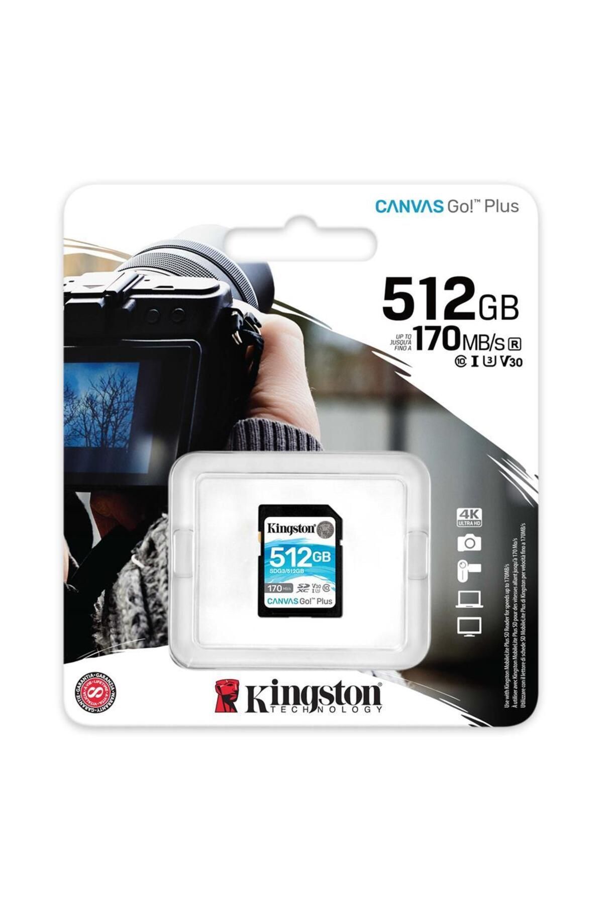 Kingston 512gb Sdhc Canvas Go Sdg3/512gb Hafıza Kartı