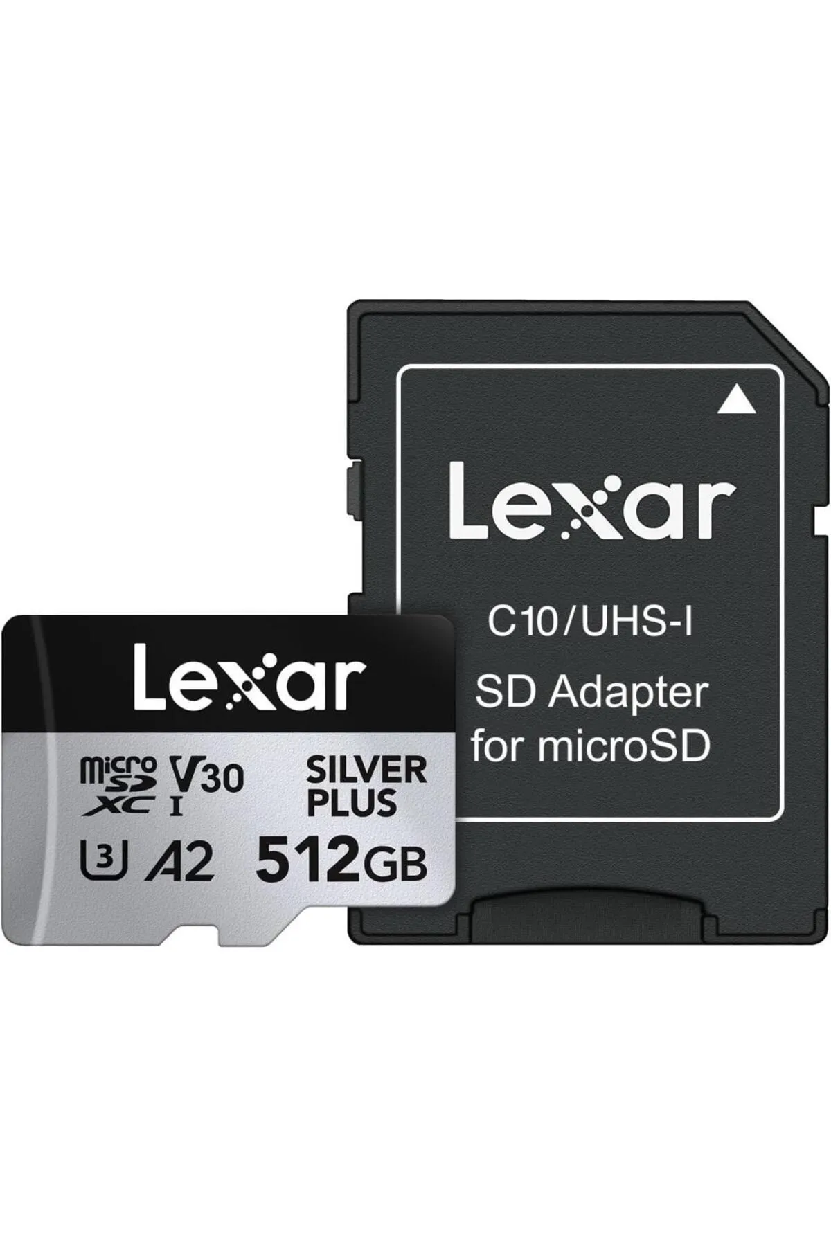 Lexar 512GB Silver Plus 205mb 4K V30 UHSI Micro SD Hafıza Kartı