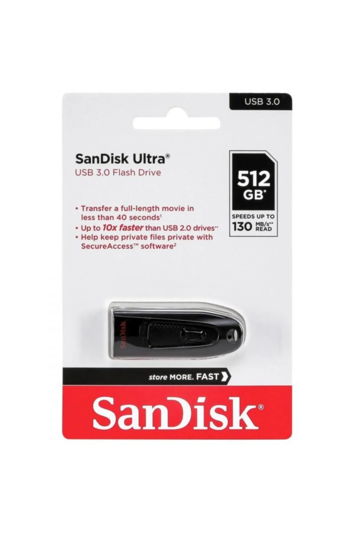 Sandisk 512gb Usb 3.0 Flash Bellek Ultra 100mb/s Sdcz48-512g-u46